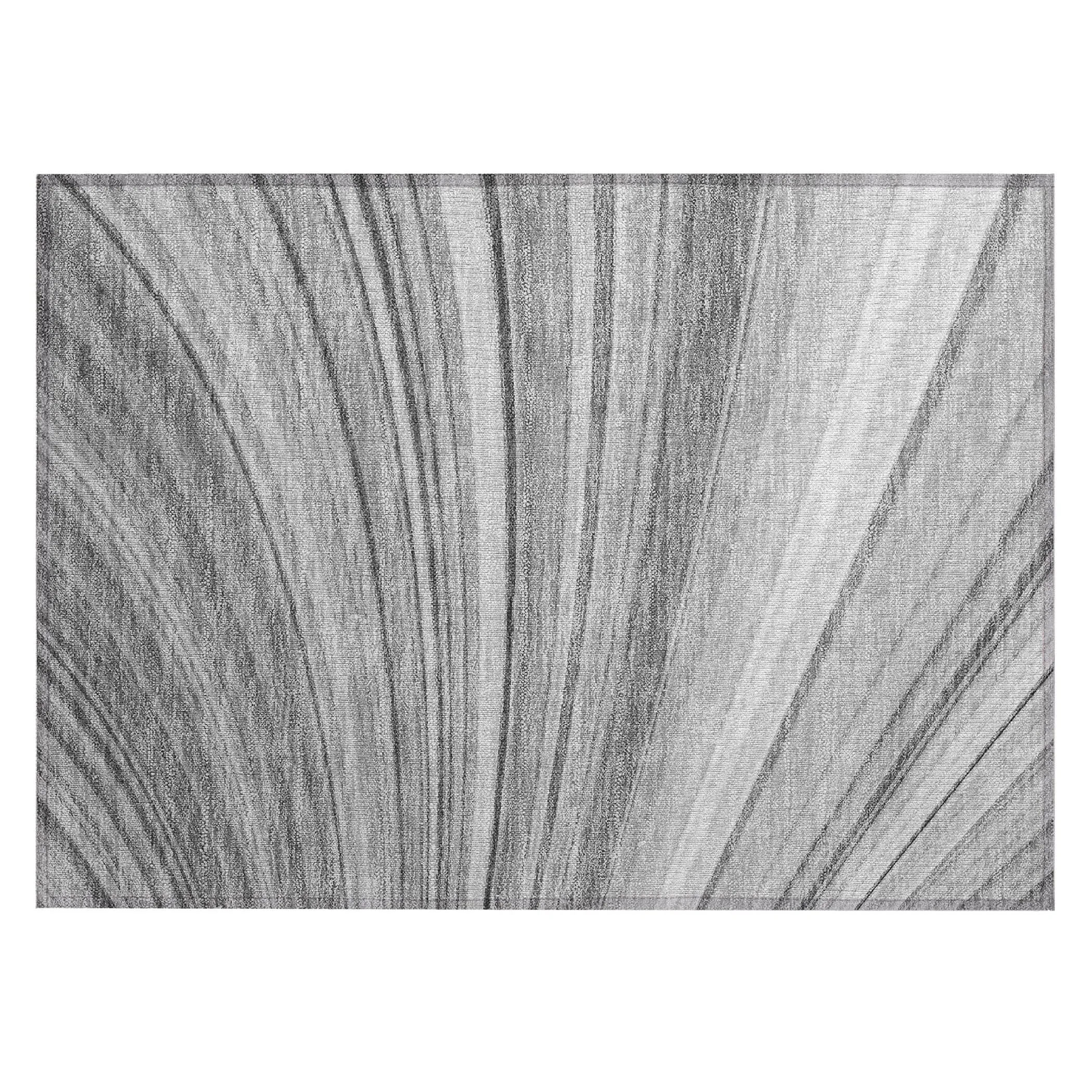 Machine Washable Indoor/ Outdoor Chantille Modern Burst Rug
