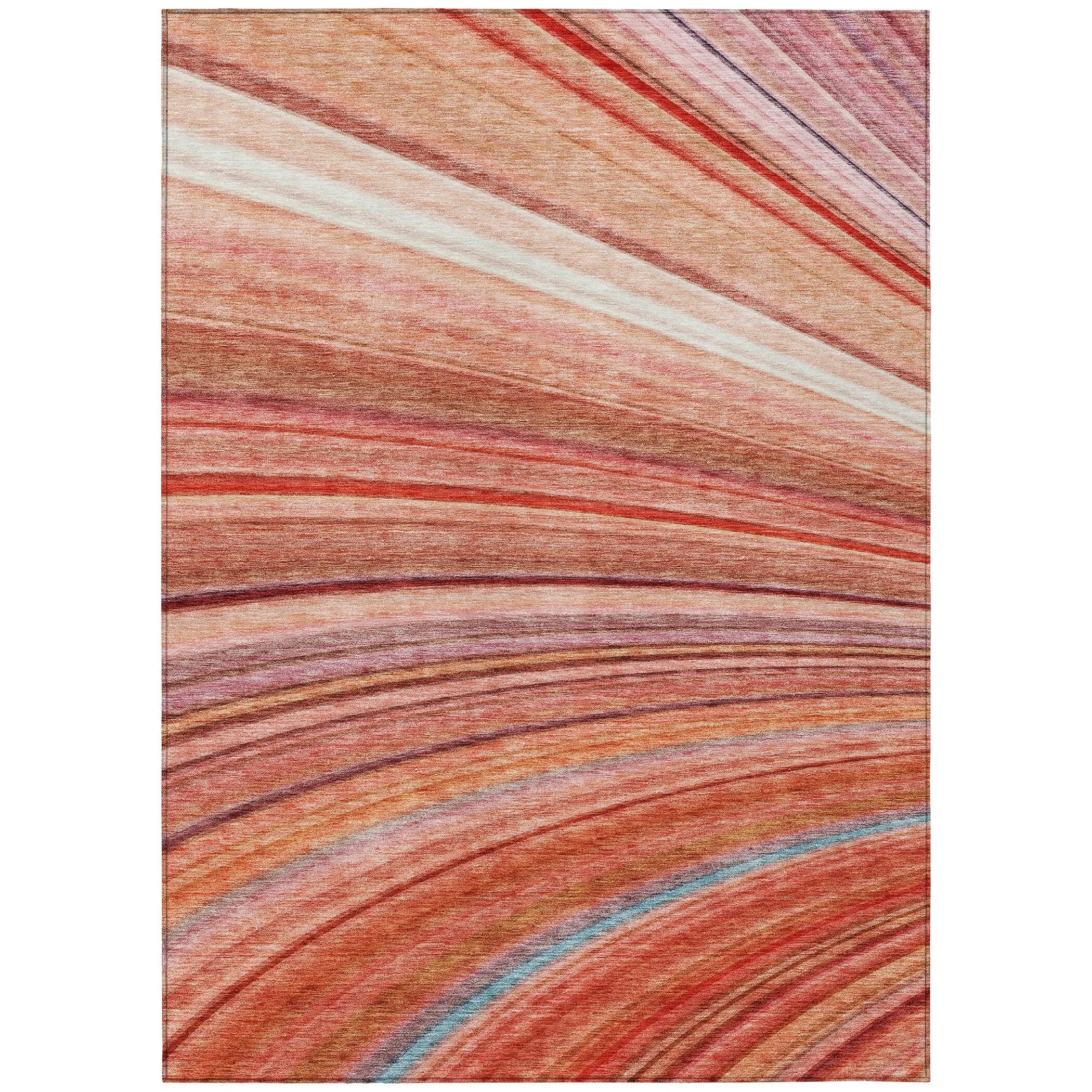 Machine Washable Indoor/ Outdoor Chantille Modern Burst Rug