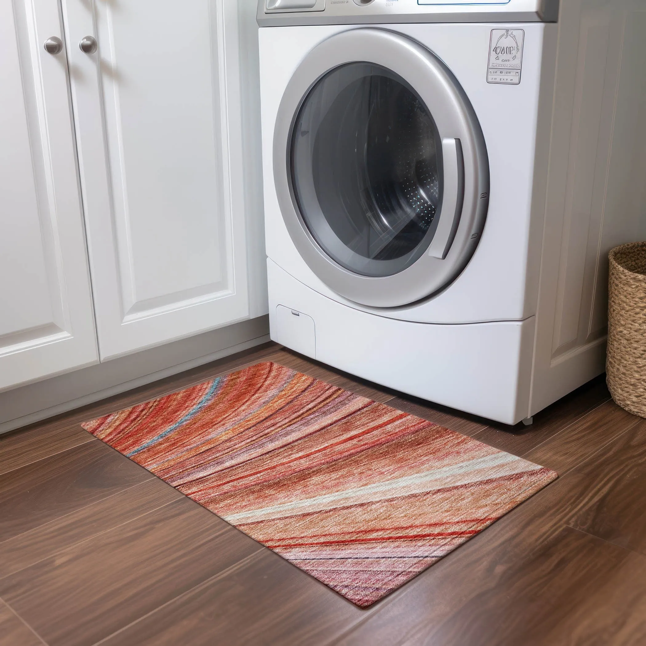 Machine Washable Indoor/ Outdoor Chantille Modern Burst Rug