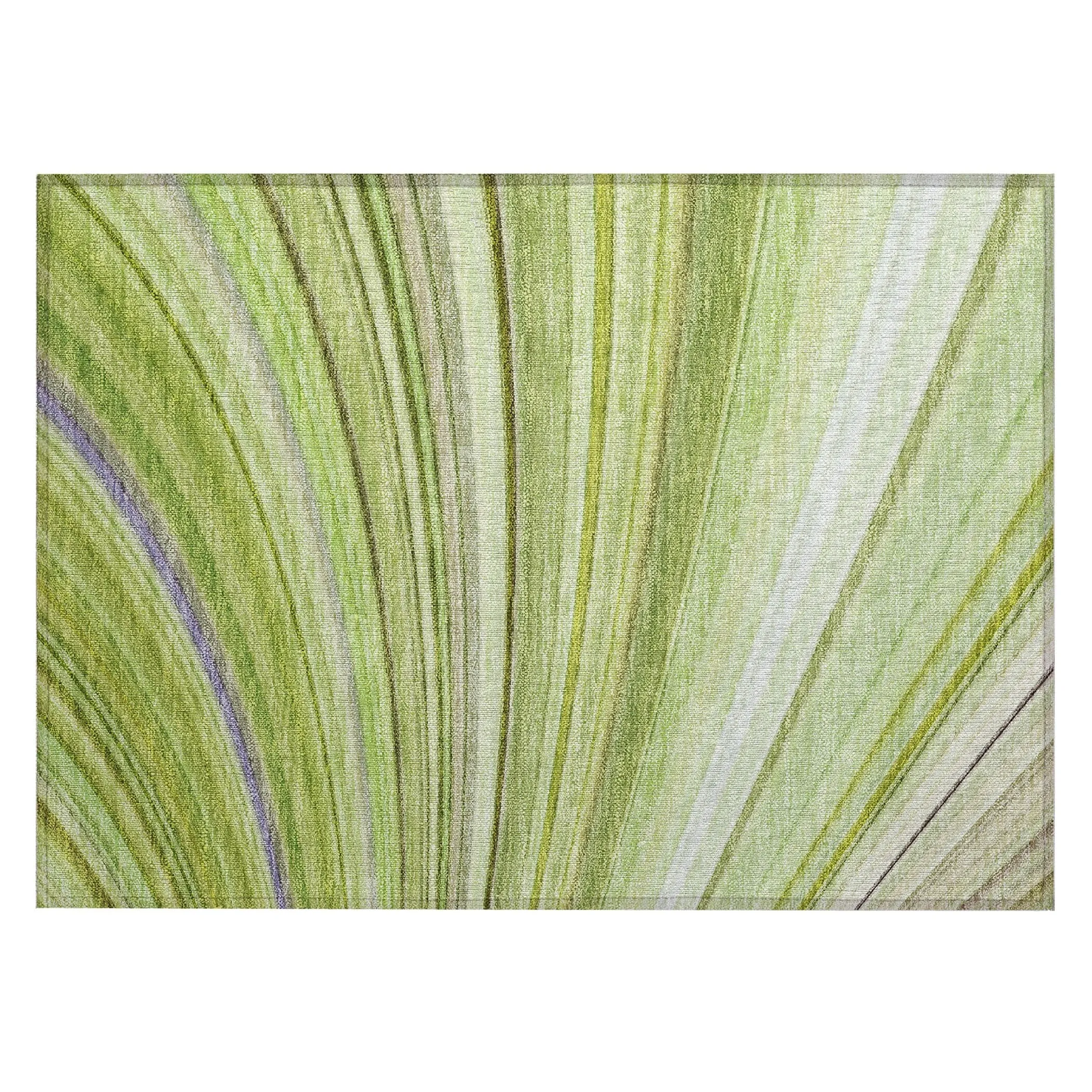 Machine Washable Indoor/ Outdoor Chantille Modern Burst Rug