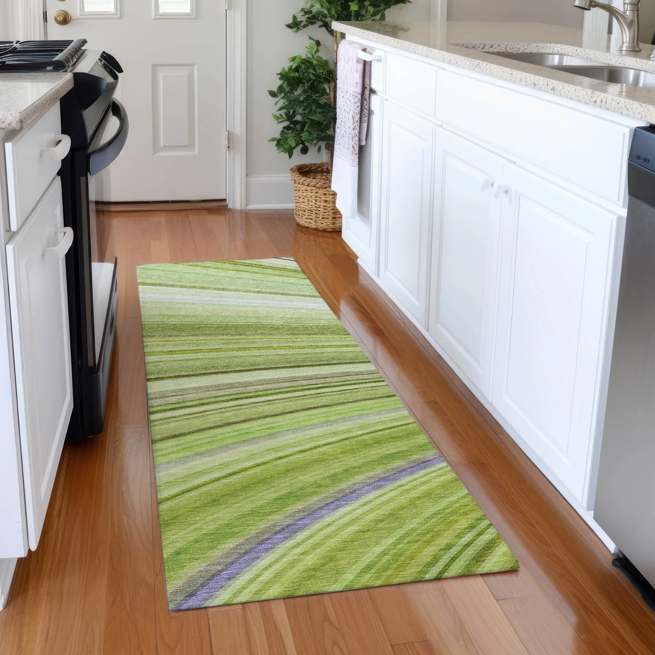 Machine Washable Indoor/ Outdoor Chantille Modern Burst Rug
