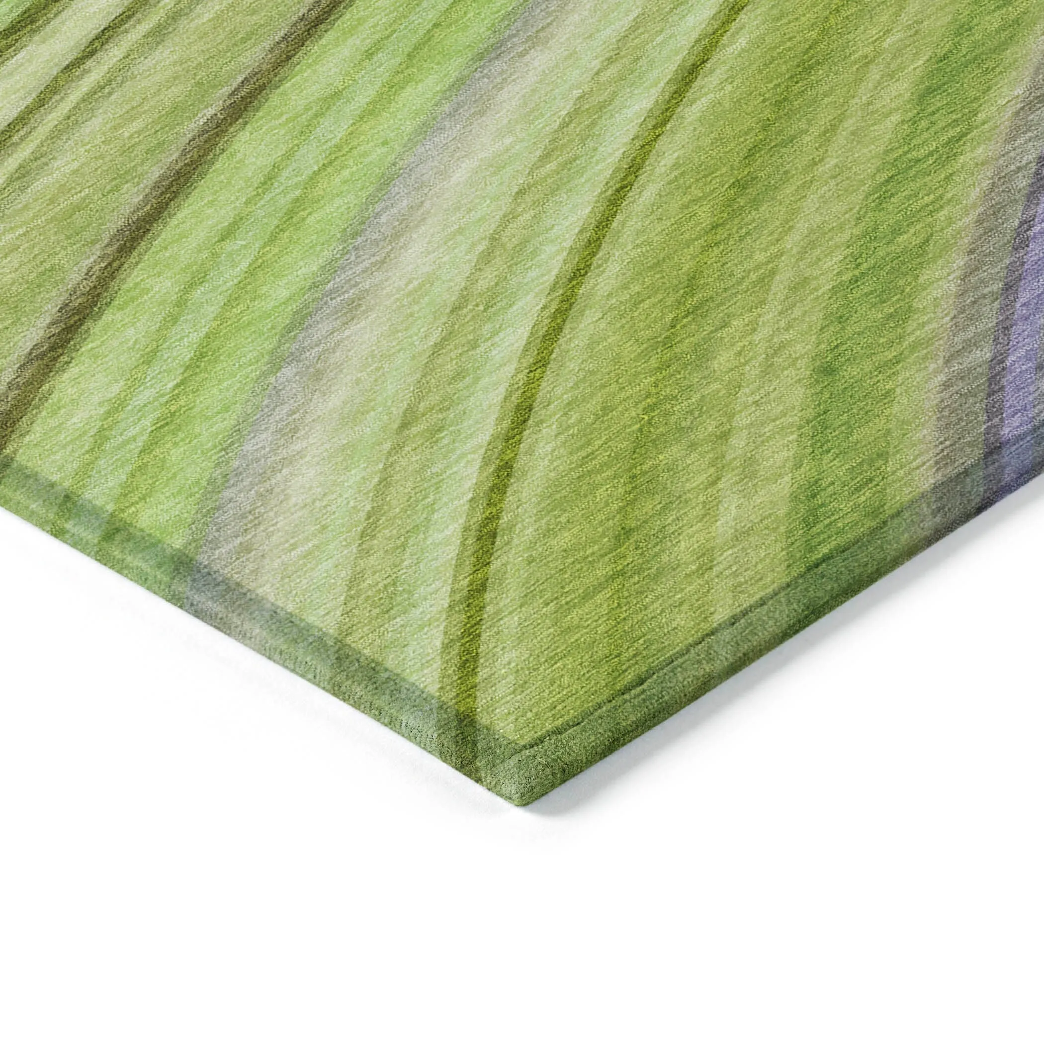Machine Washable Indoor/ Outdoor Chantille Modern Burst Rug