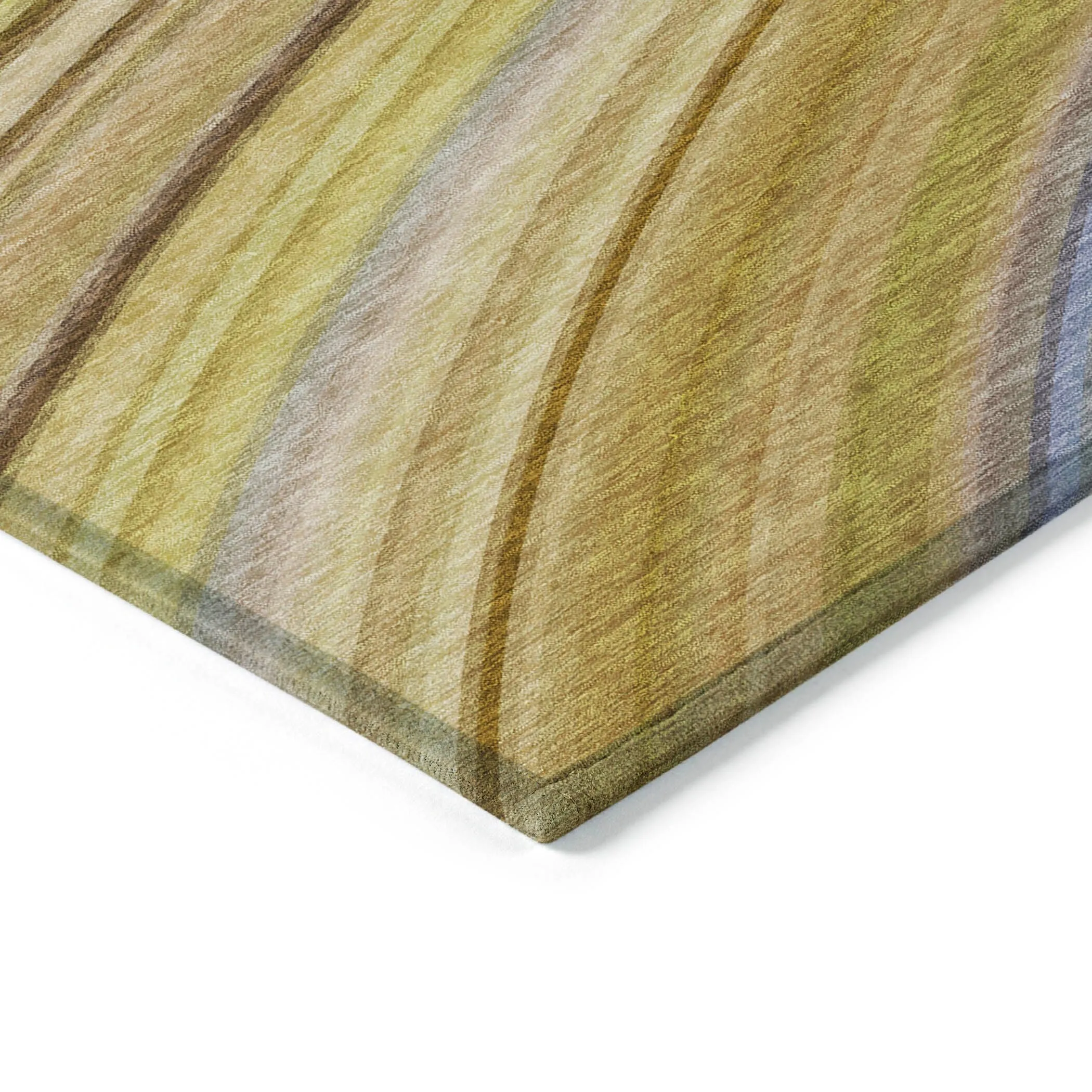 Machine Washable Indoor/ Outdoor Chantille Modern Burst Rug