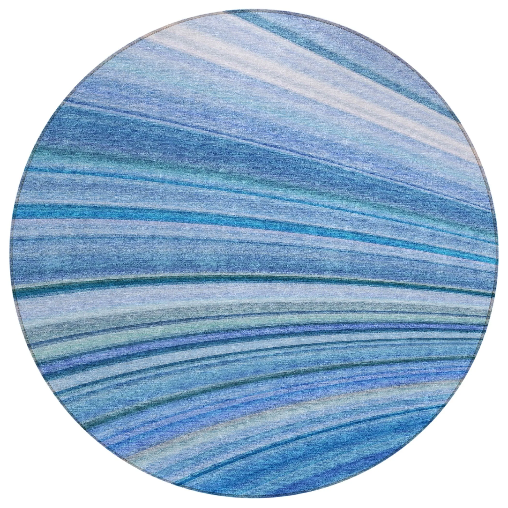 Machine Washable Indoor/ Outdoor Chantille Modern Burst Rug