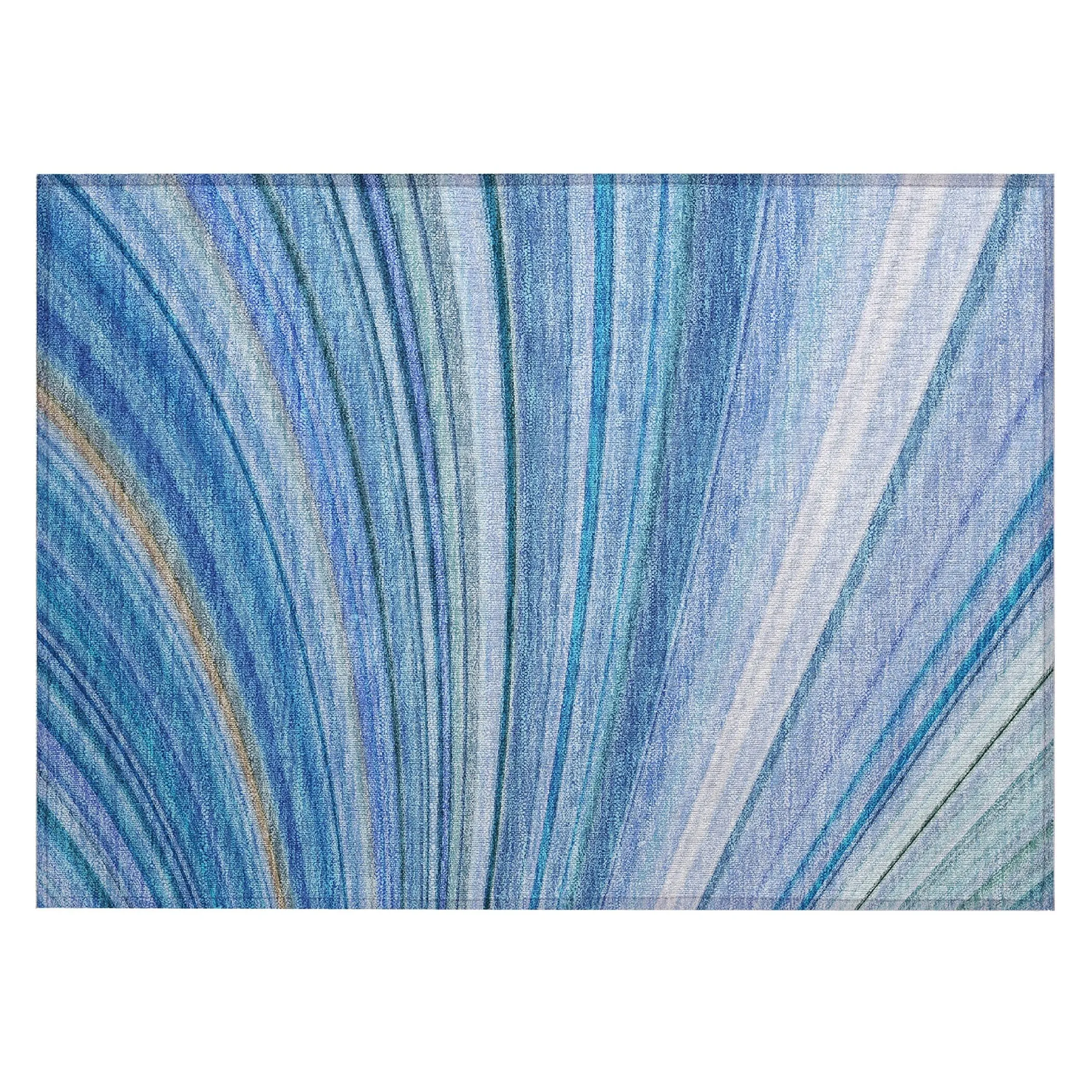Machine Washable Indoor/ Outdoor Chantille Modern Burst Rug