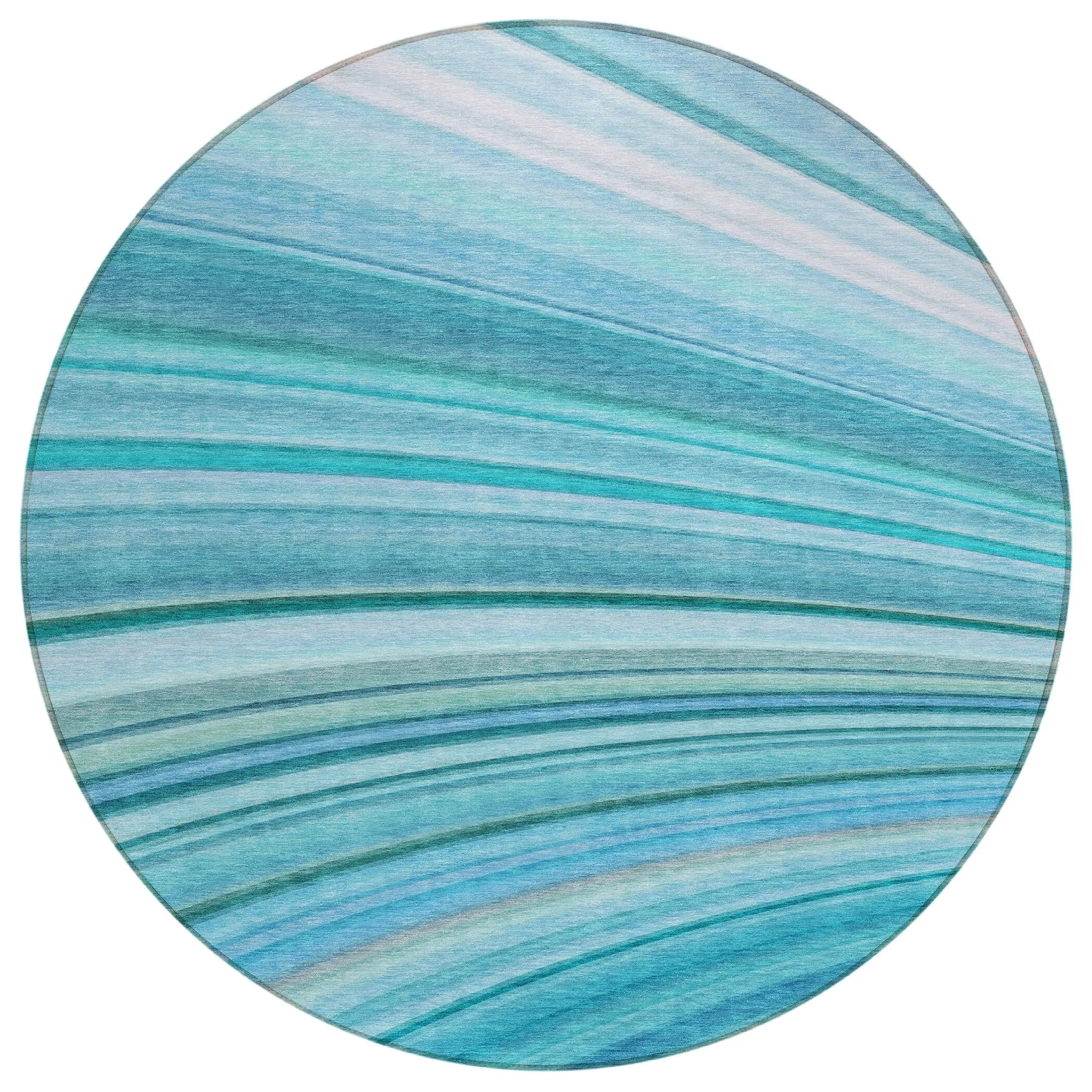 Machine Washable Indoor/ Outdoor Chantille Modern Burst Rug
