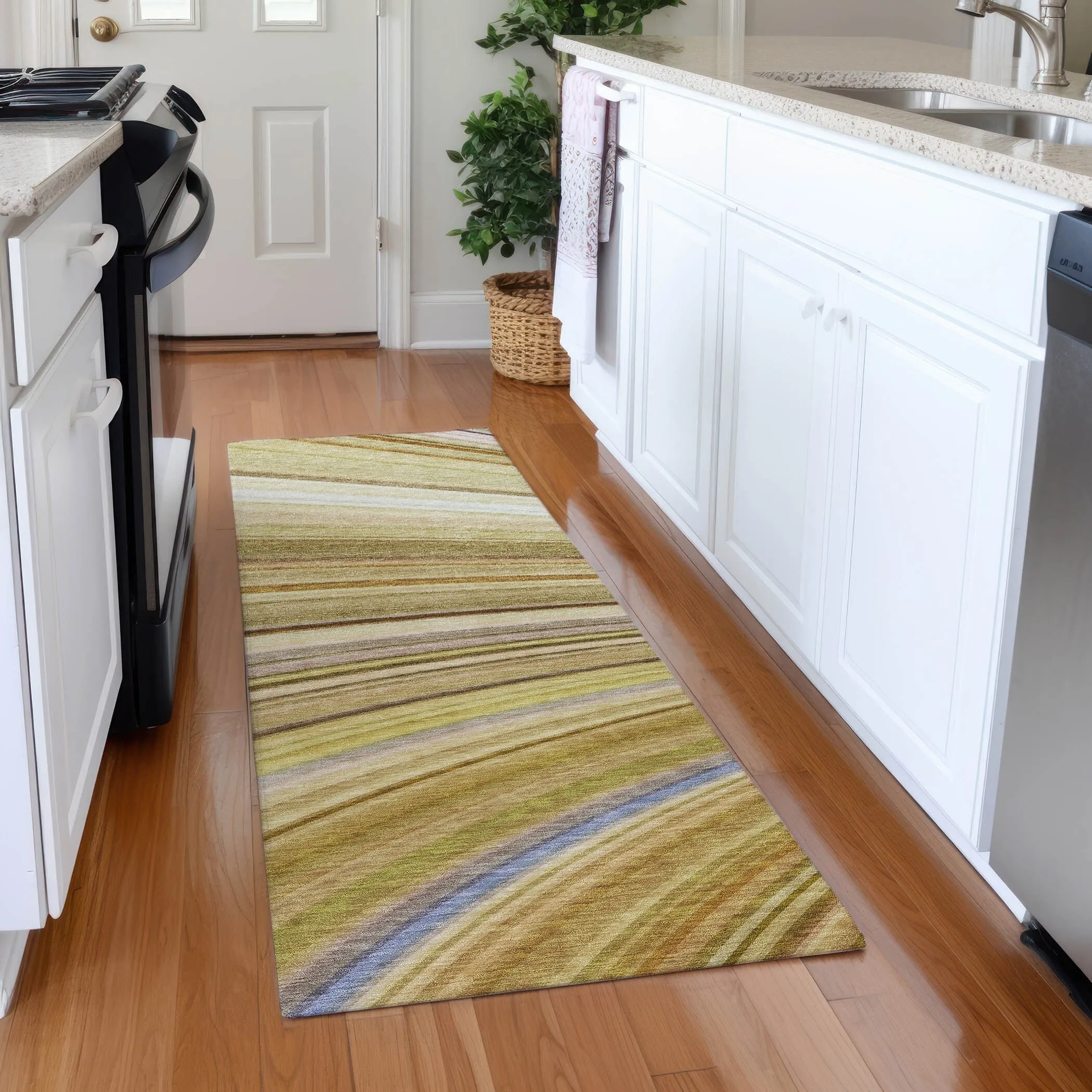 Machine Washable Indoor/ Outdoor Chantille Modern Burst Rug