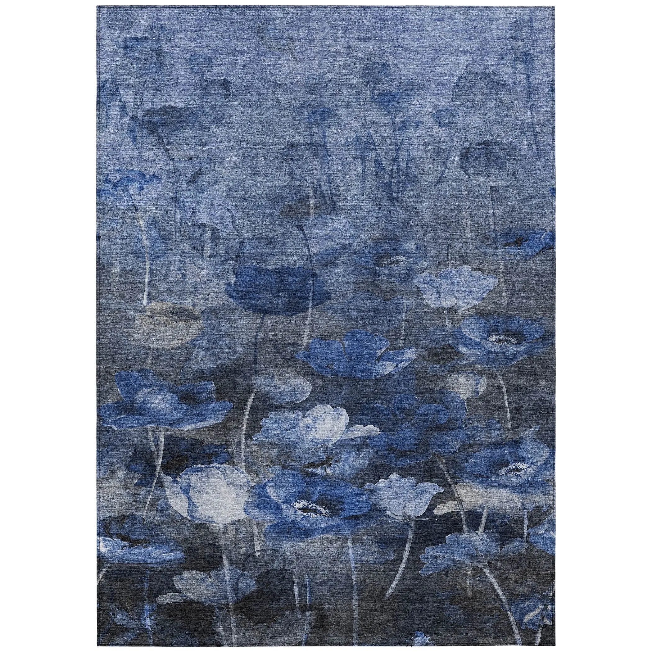 Machine Washable Indoor/ Outdoor Chantille Modern Floral Rug