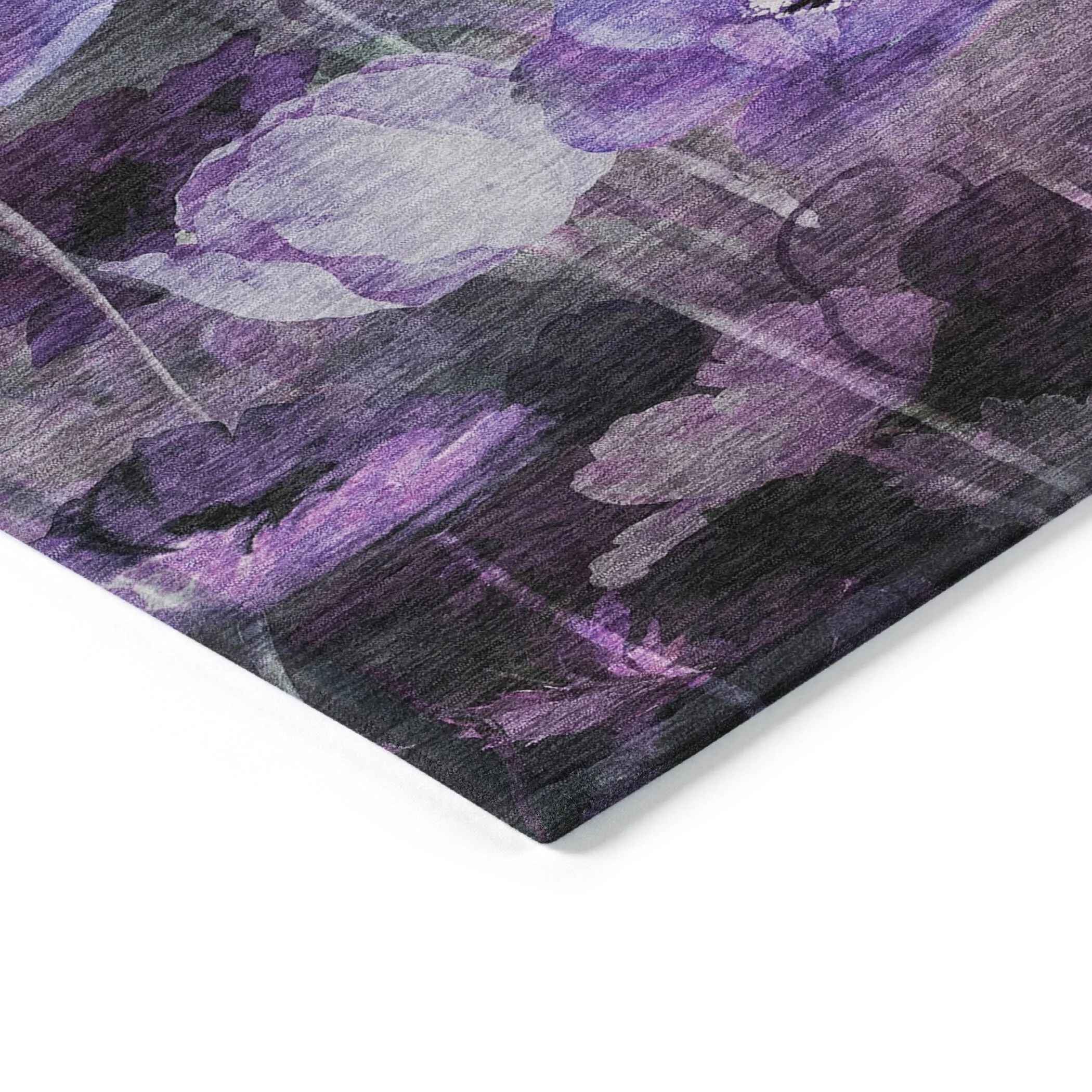 Machine Washable Indoor/ Outdoor Chantille Modern Floral Rug