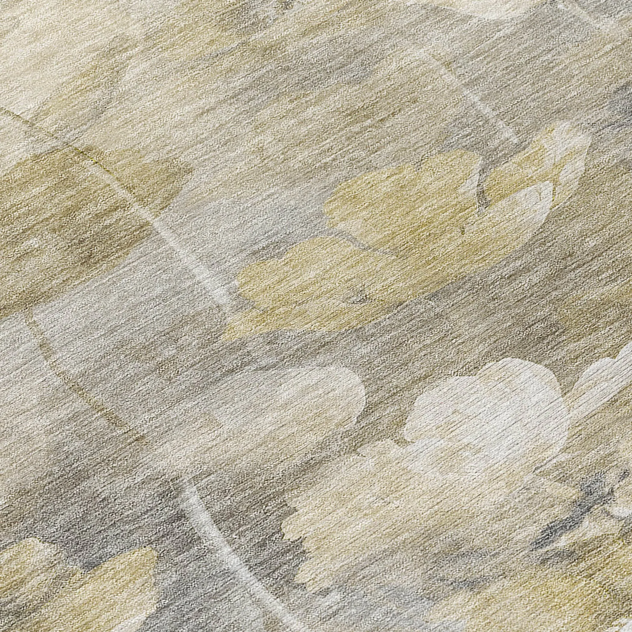 Machine Washable Indoor/ Outdoor Chantille Modern Floral Rug