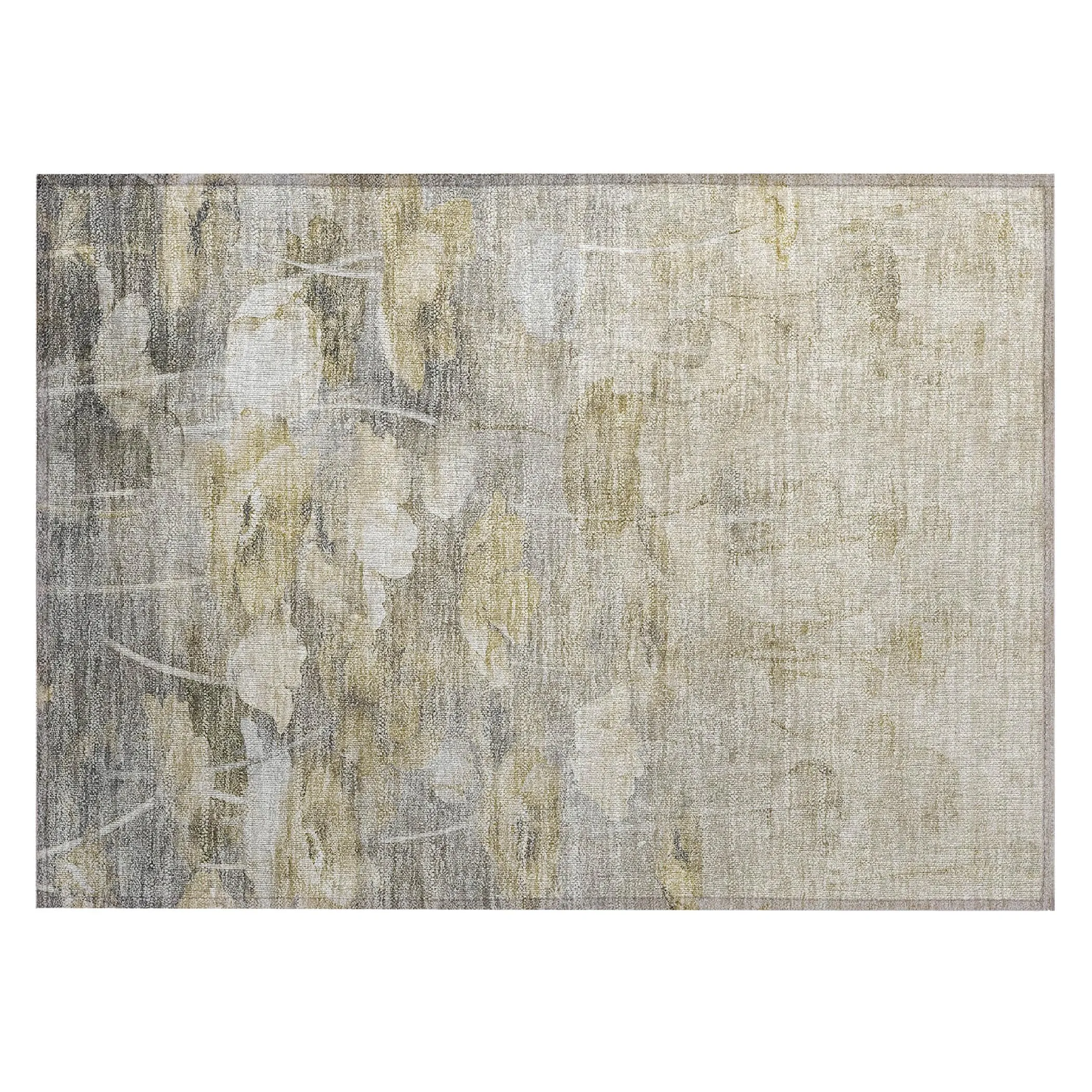Machine Washable Indoor/ Outdoor Chantille Modern Floral Rug