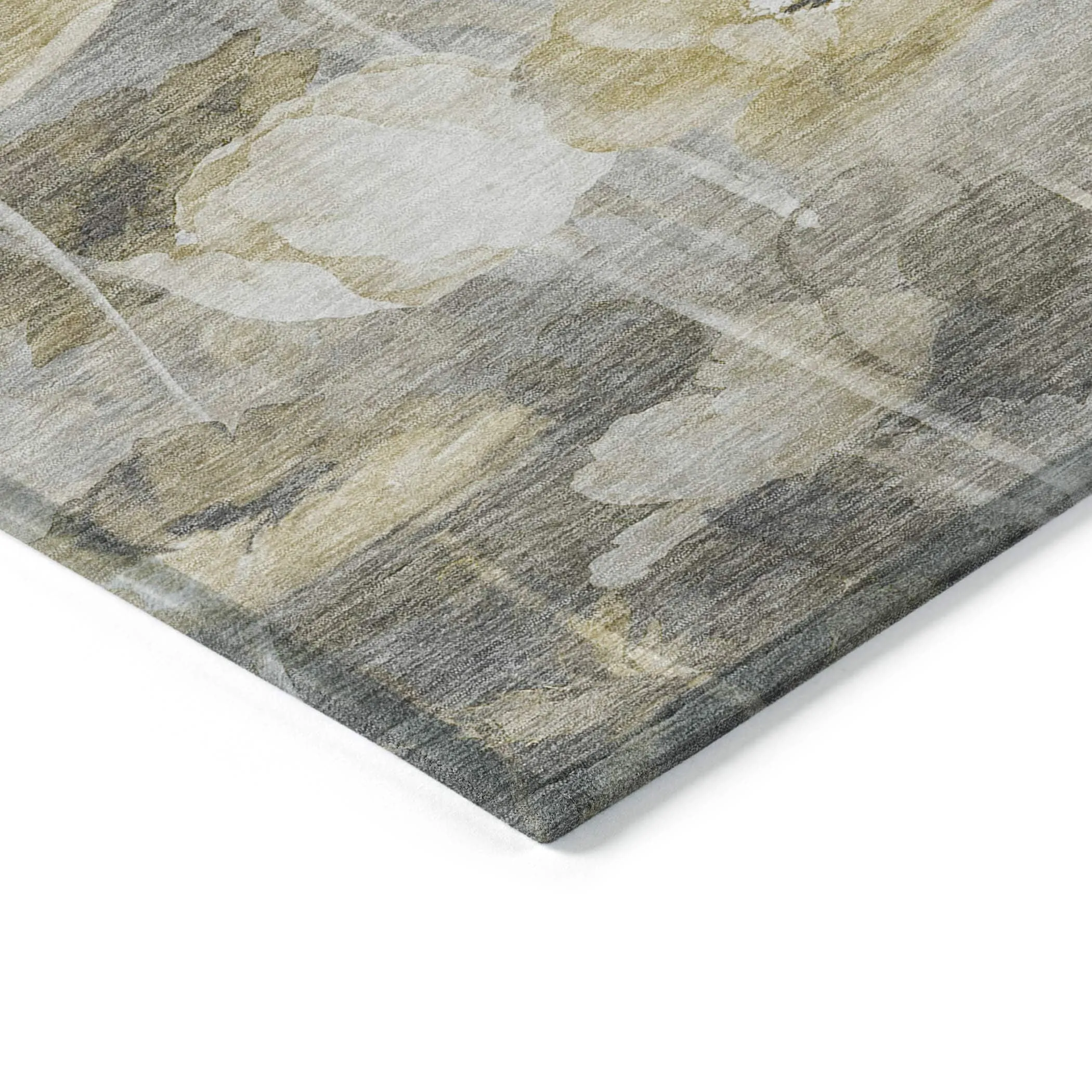 Machine Washable Indoor/ Outdoor Chantille Modern Floral Rug