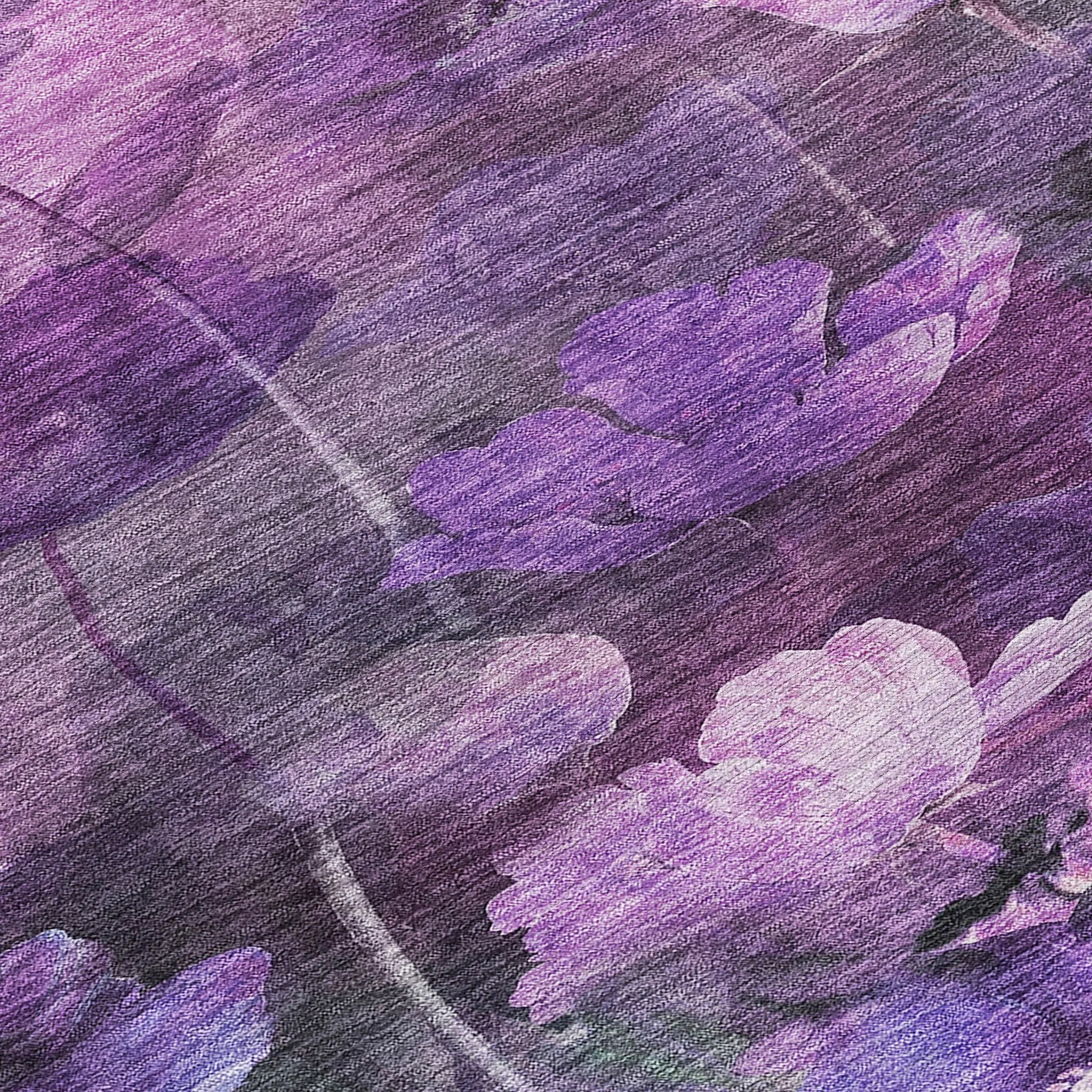 Machine Washable Indoor/ Outdoor Chantille Modern Floral Rug