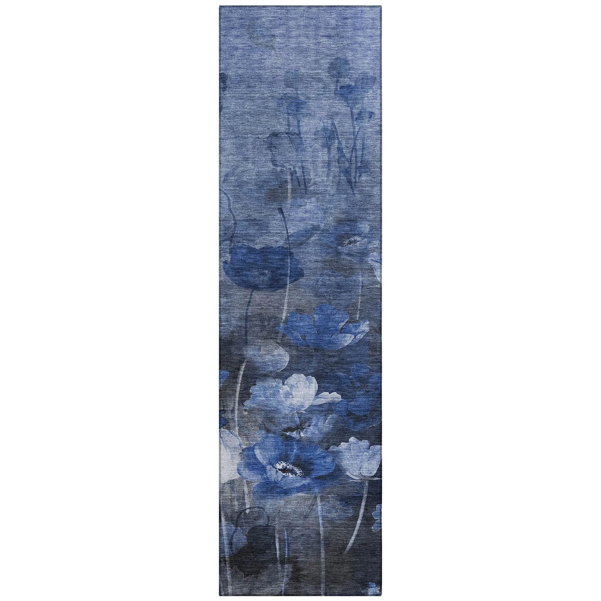 Machine Washable Indoor/ Outdoor Chantille Modern Floral Rug