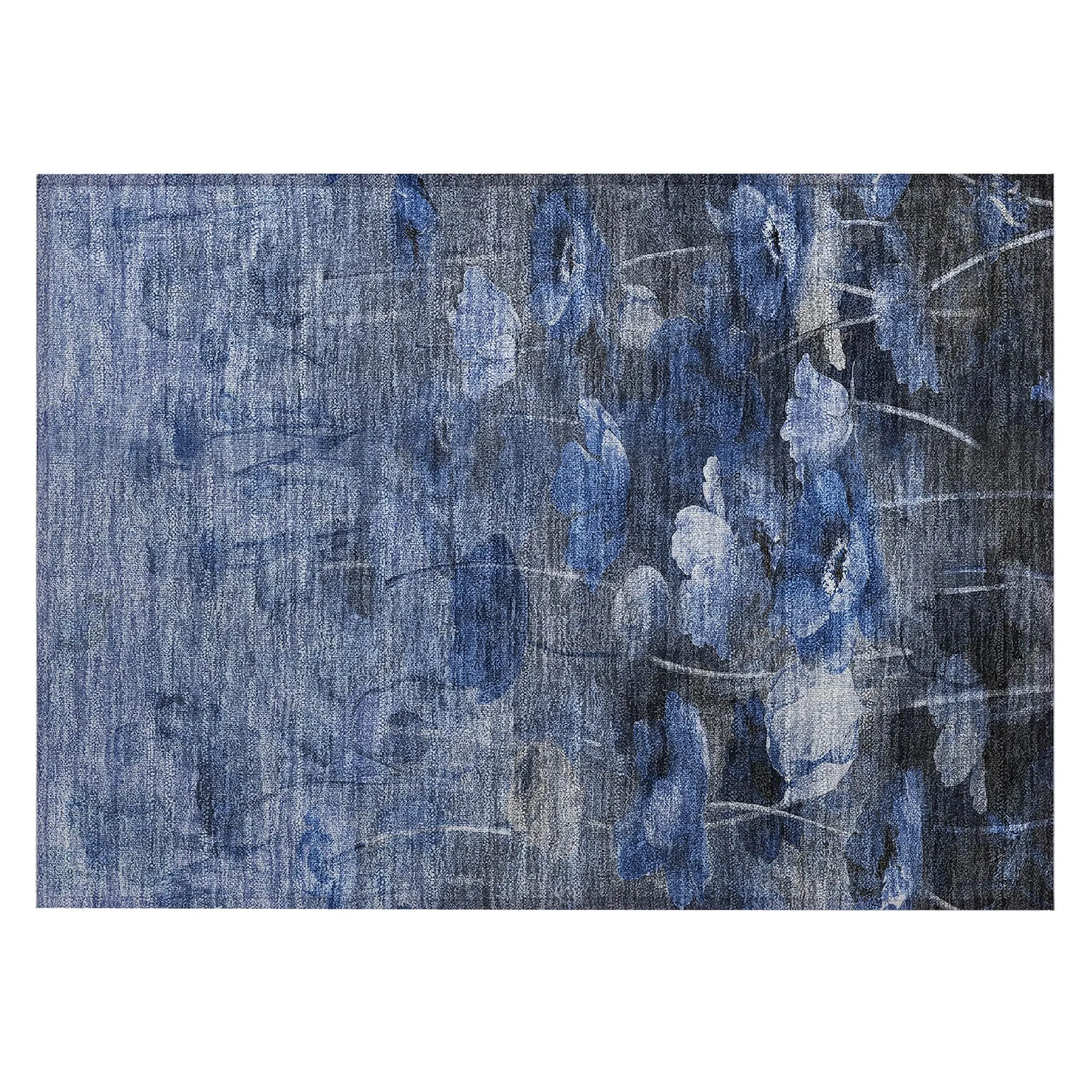 Machine Washable Indoor/ Outdoor Chantille Modern Floral Rug