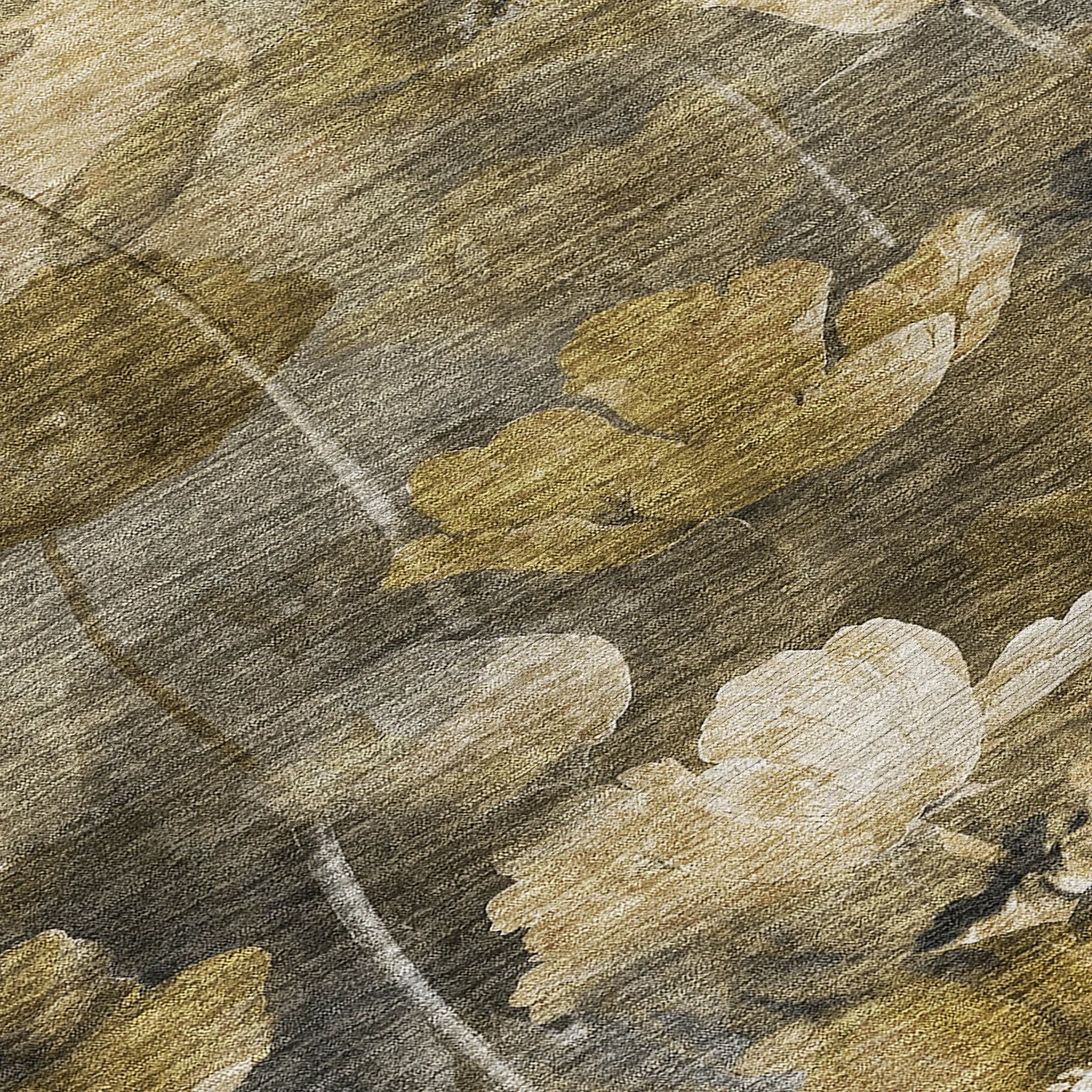 Machine Washable Indoor/ Outdoor Chantille Modern Floral Rug
