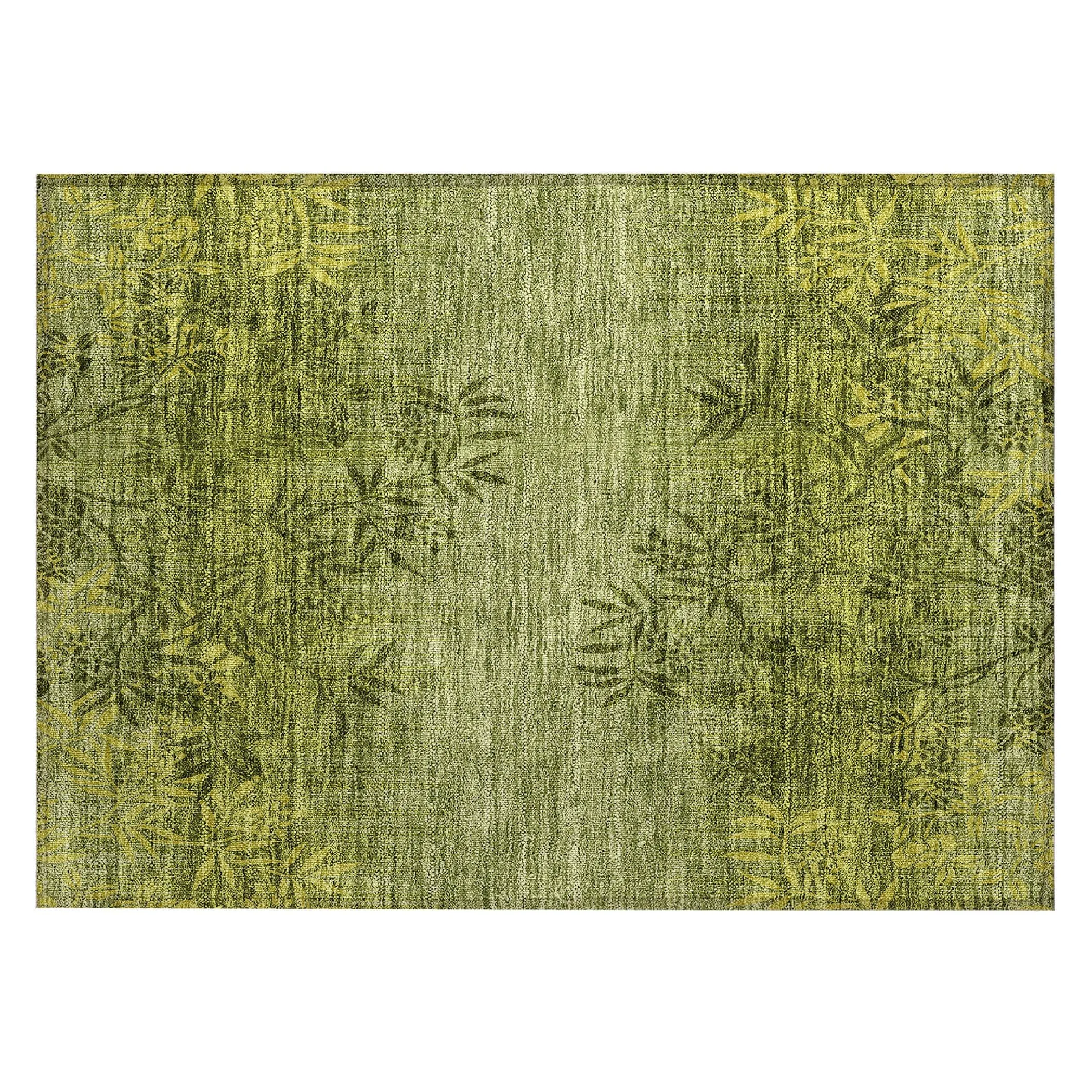 Machine Washable Indoor/ Outdoor Chantille Modern Garden Rug