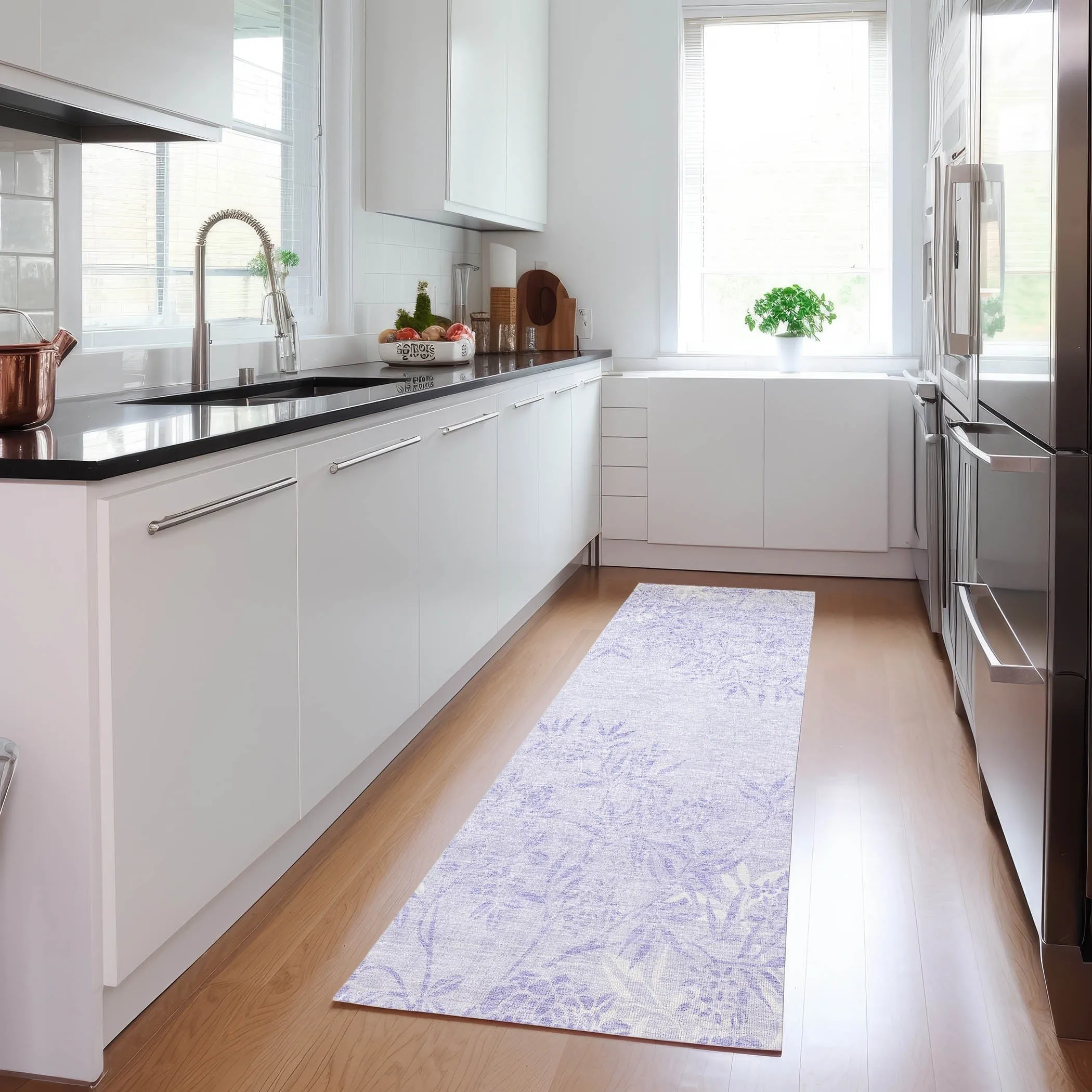 Machine Washable Indoor/ Outdoor Chantille Modern Garden Rug