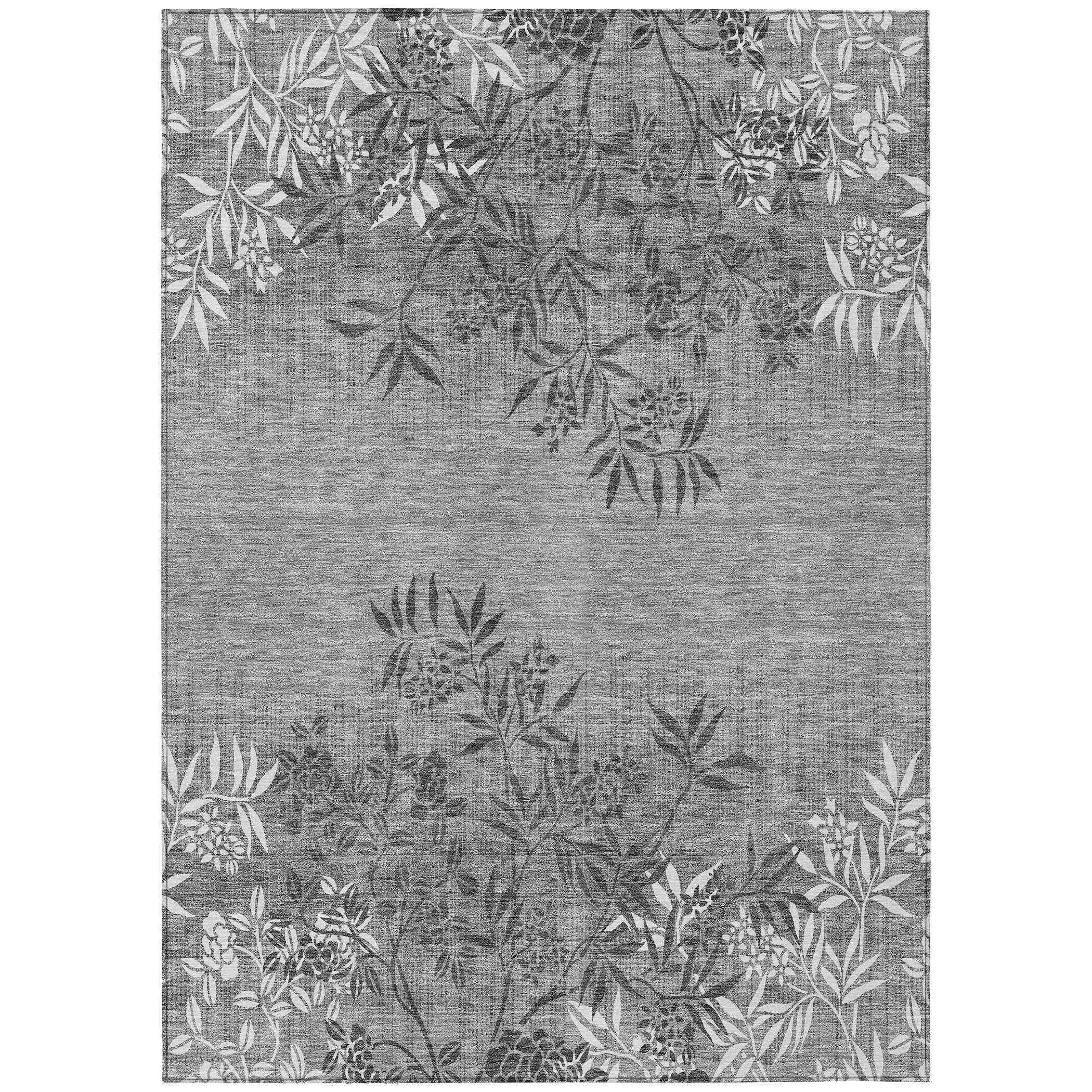 Machine Washable Indoor/ Outdoor Chantille Modern Garden Rug