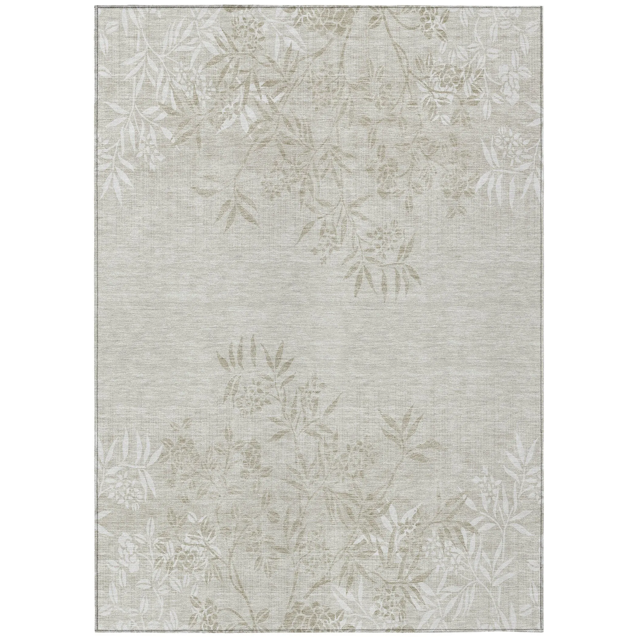 Machine Washable Indoor/ Outdoor Chantille Modern Garden Rug
