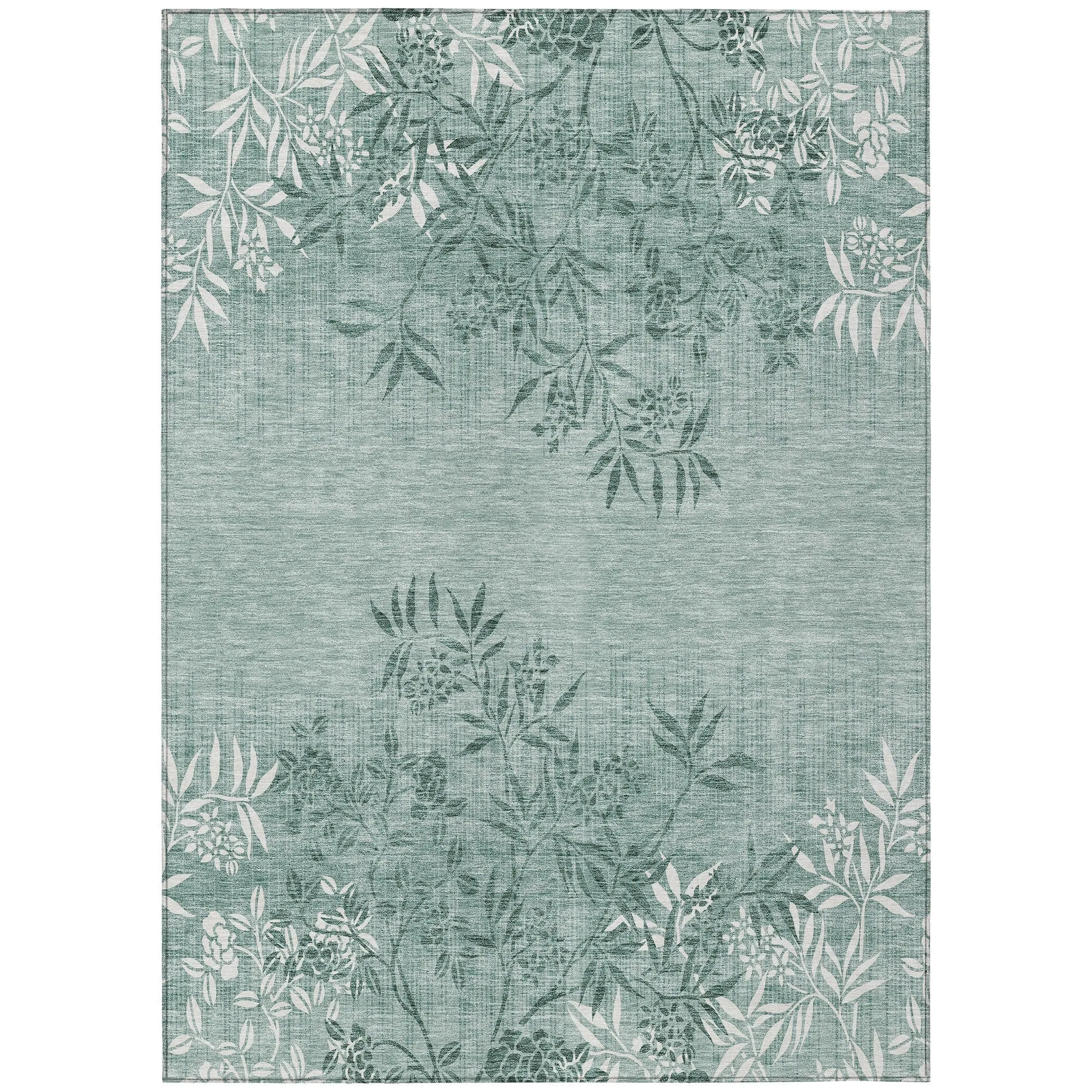 Machine Washable Indoor/ Outdoor Chantille Modern Garden Rug