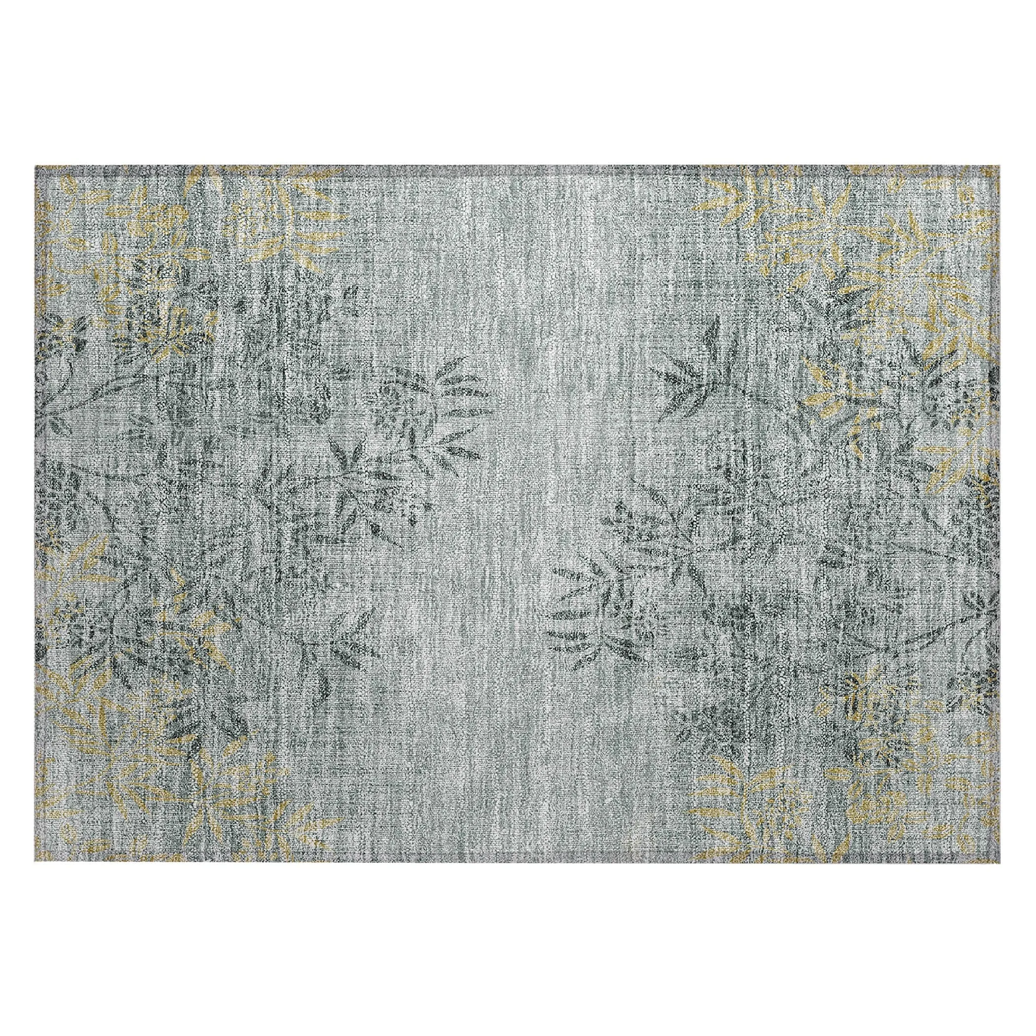Machine Washable Indoor/ Outdoor Chantille Modern Garden Rug