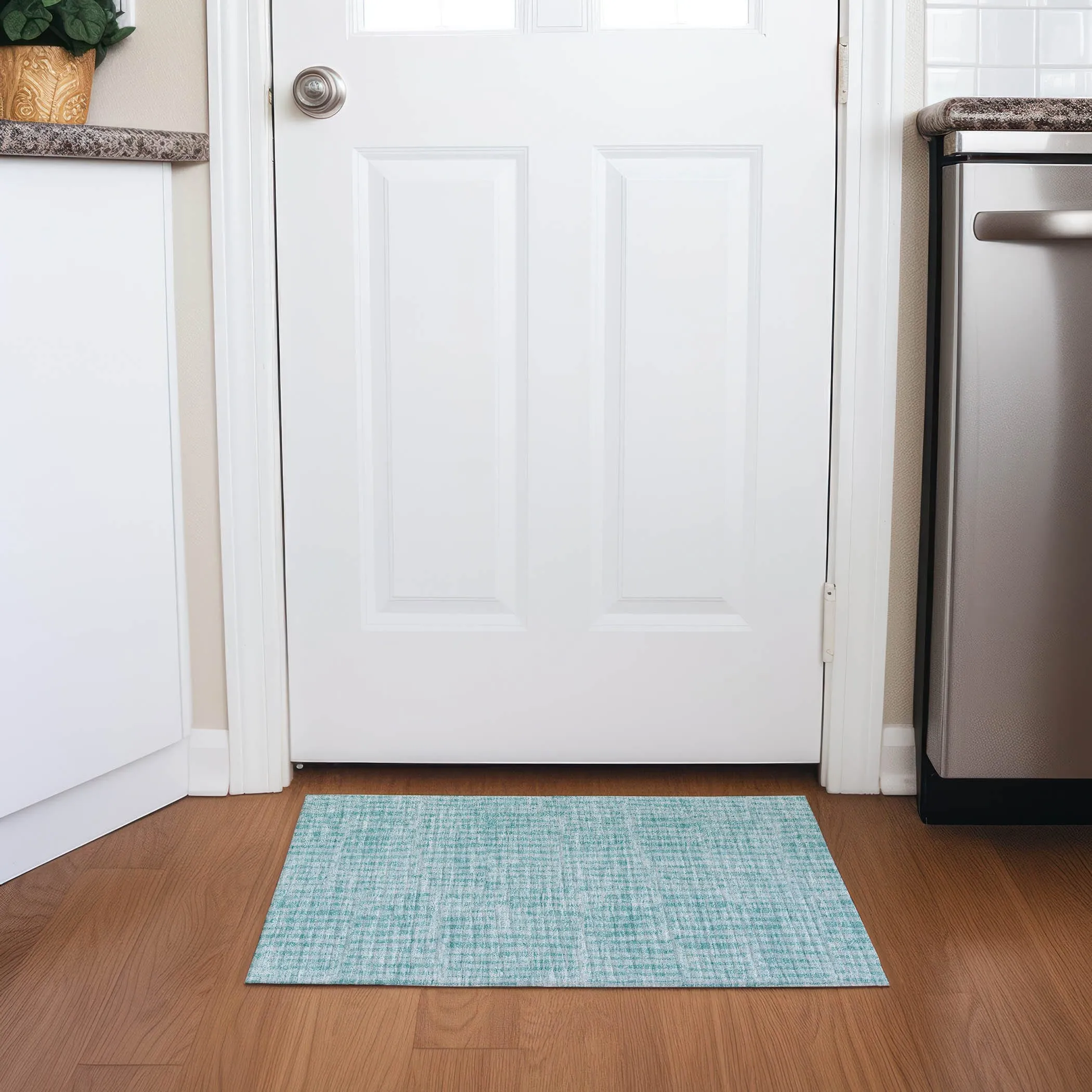 Machine Washable Indoor/ Outdoor Chantille Modern Geo Rug