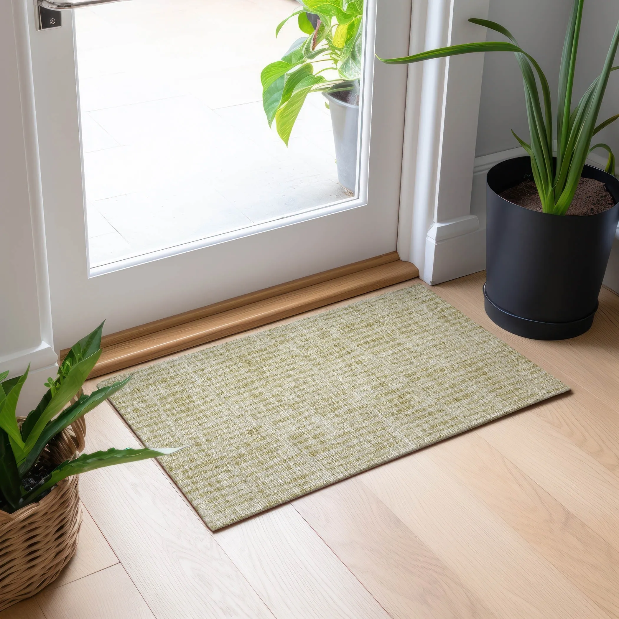 Machine Washable Indoor/ Outdoor Chantille Modern Geo Rug