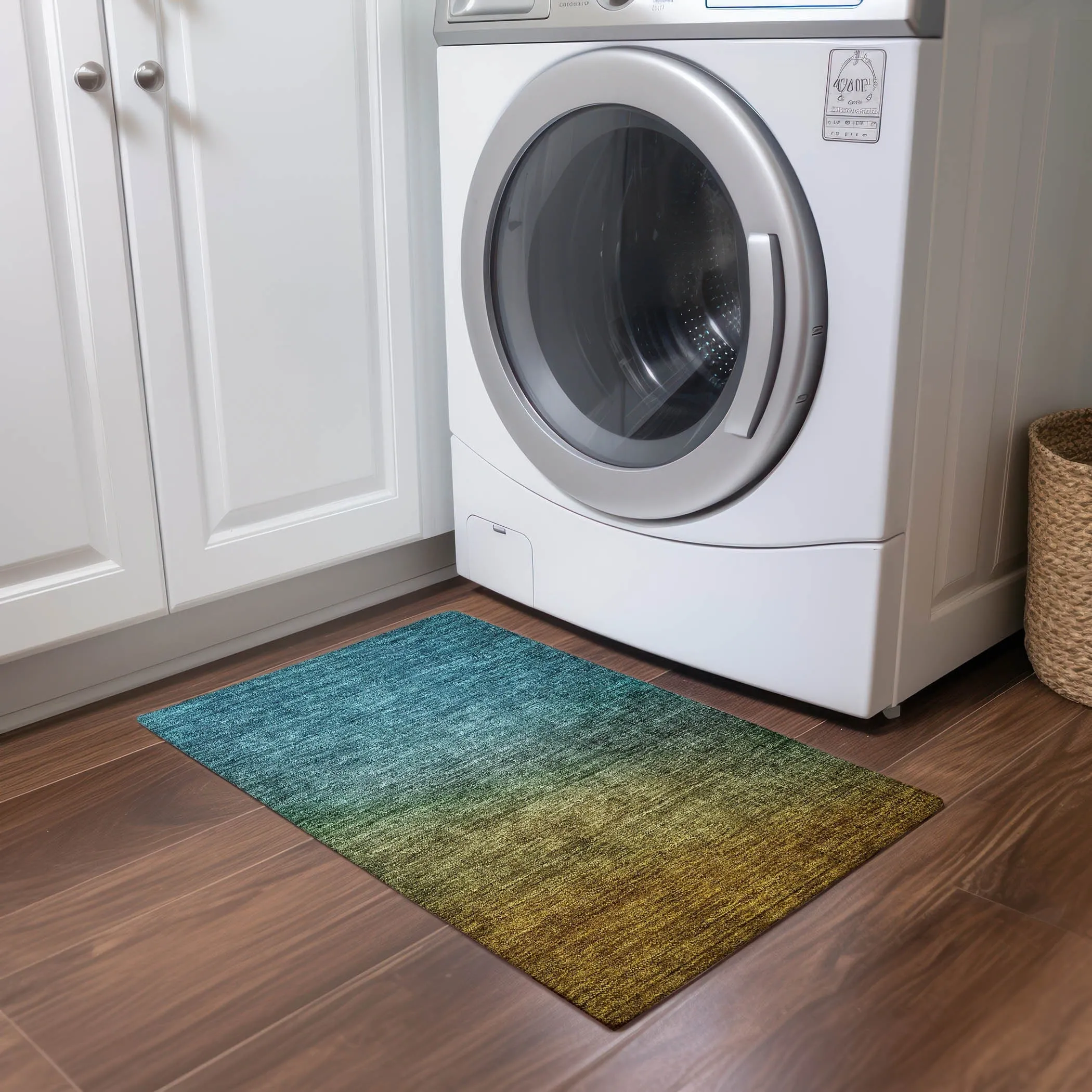 Machine Washable Indoor/ Outdoor Chantille Modern Ombre Rug