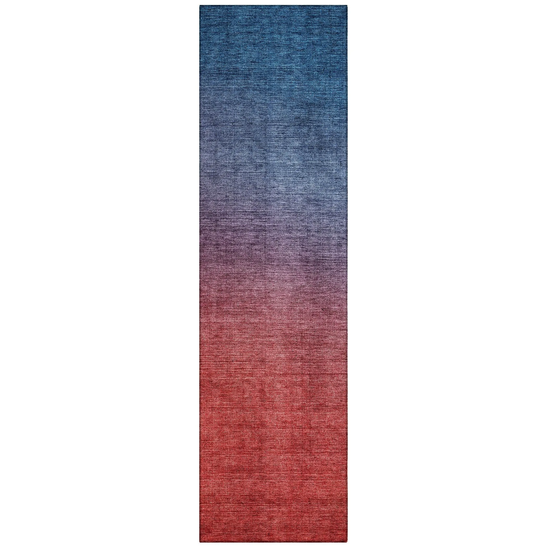 Machine Washable Indoor/ Outdoor Chantille Modern Ombre Rug