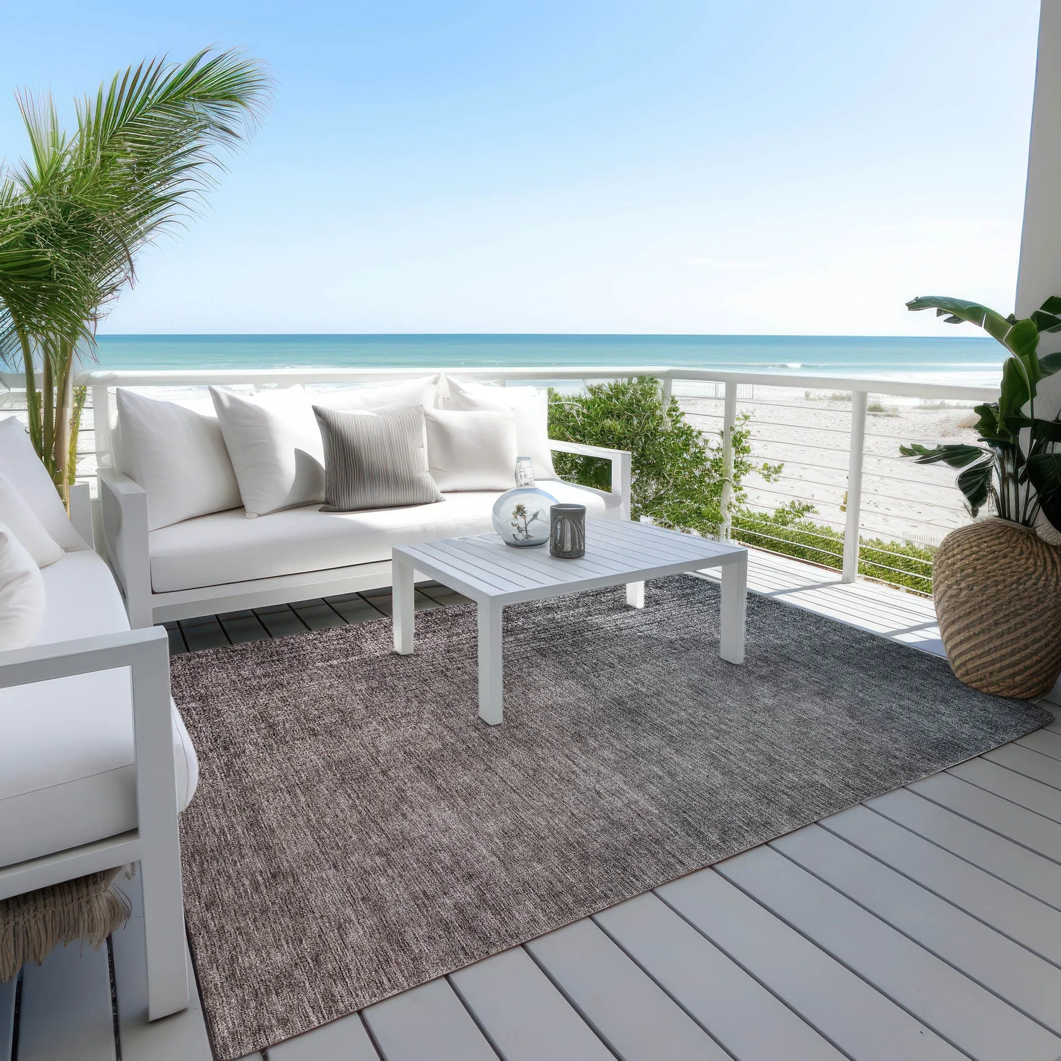 Machine Washable Indoor/ Outdoor Chantille Modern Ombre Rug