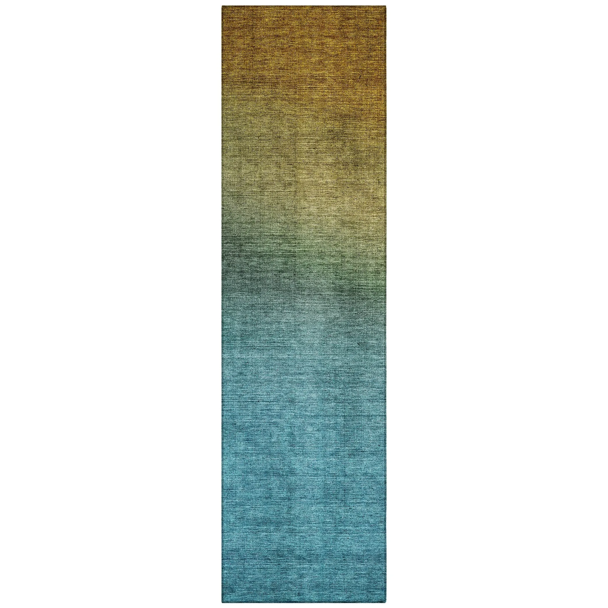 Machine Washable Indoor/ Outdoor Chantille Modern Ombre Rug