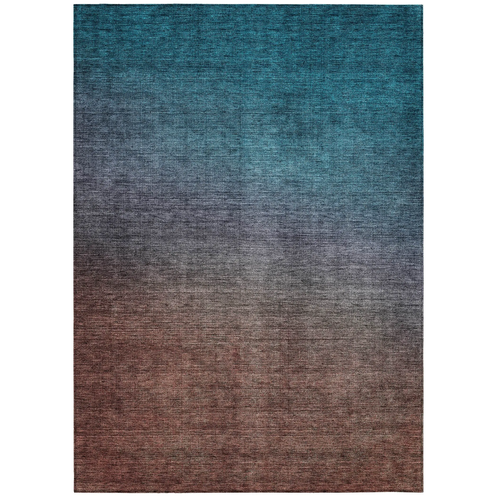 Machine Washable Indoor/ Outdoor Chantille Modern Ombre Rug