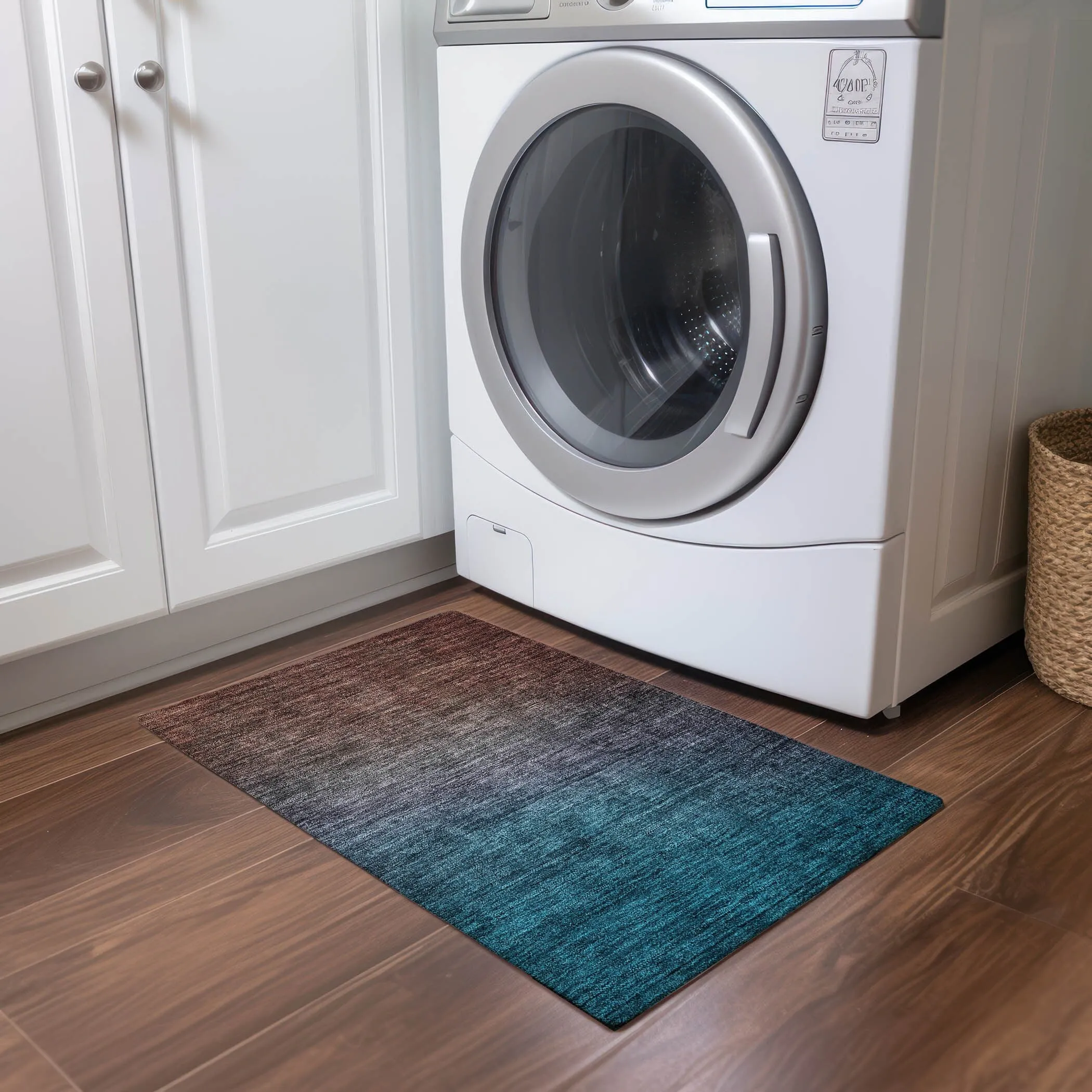 Machine Washable Indoor/ Outdoor Chantille Modern Ombre Rug