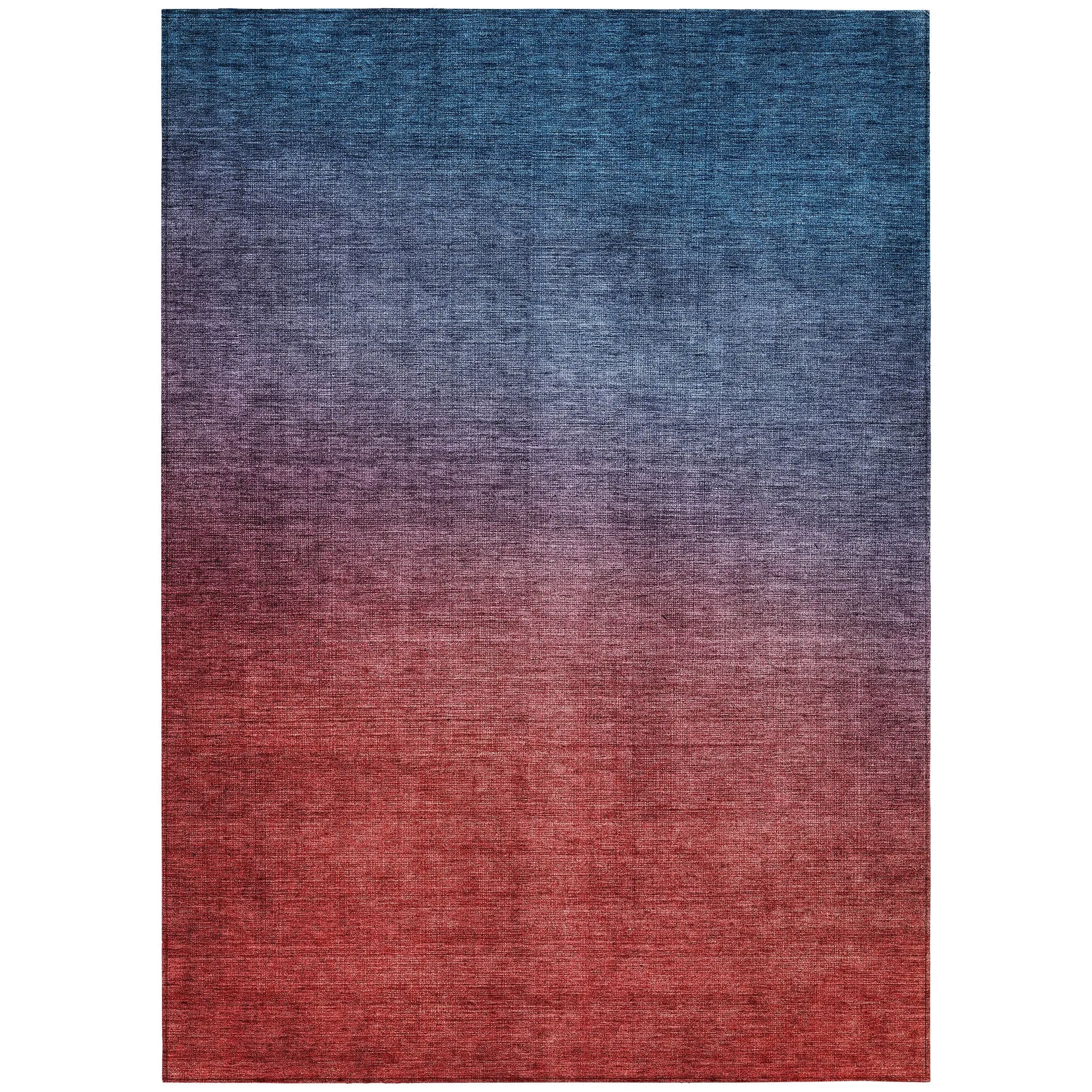 Machine Washable Indoor/ Outdoor Chantille Modern Ombre Rug