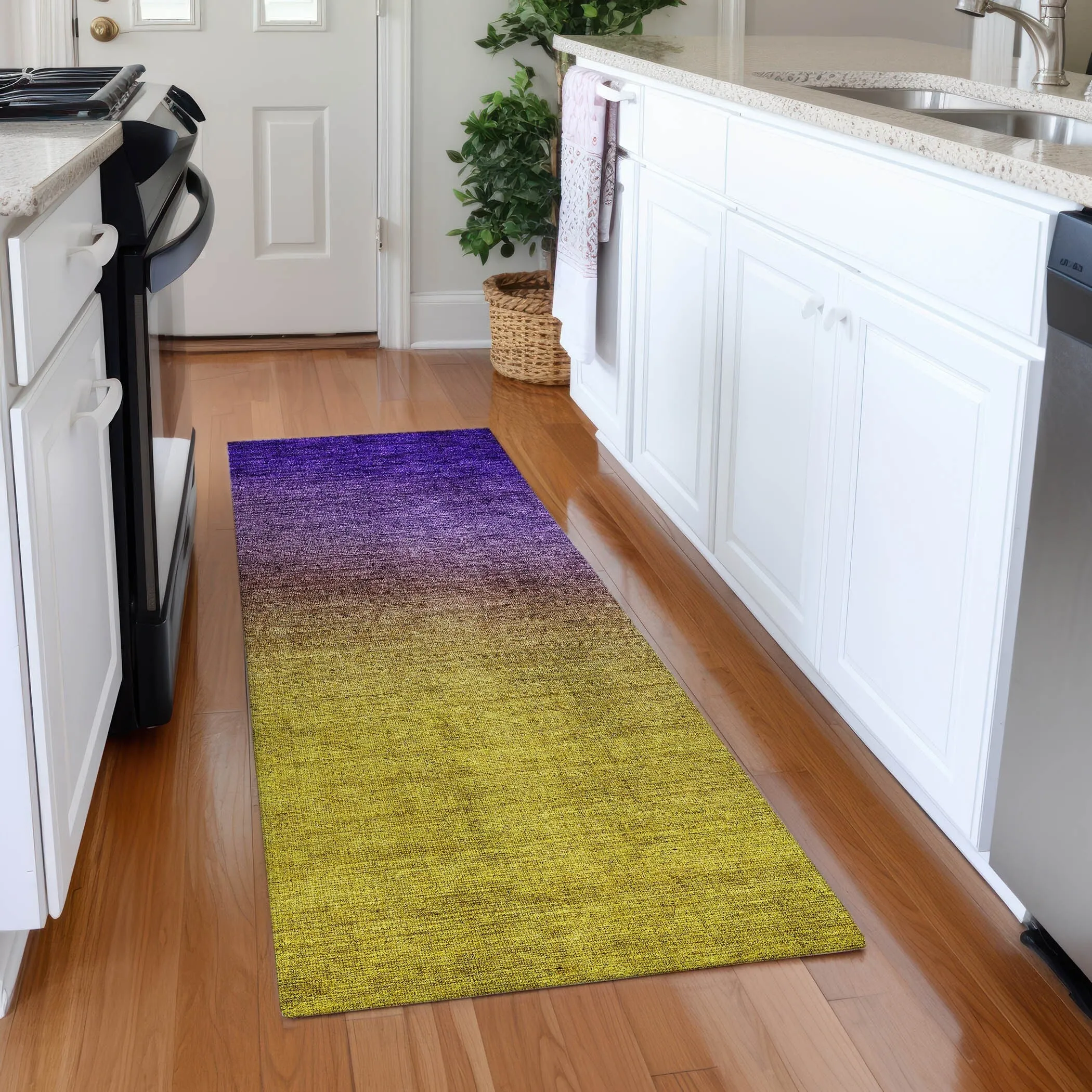 Machine Washable Indoor/ Outdoor Chantille Modern Ombre Rug