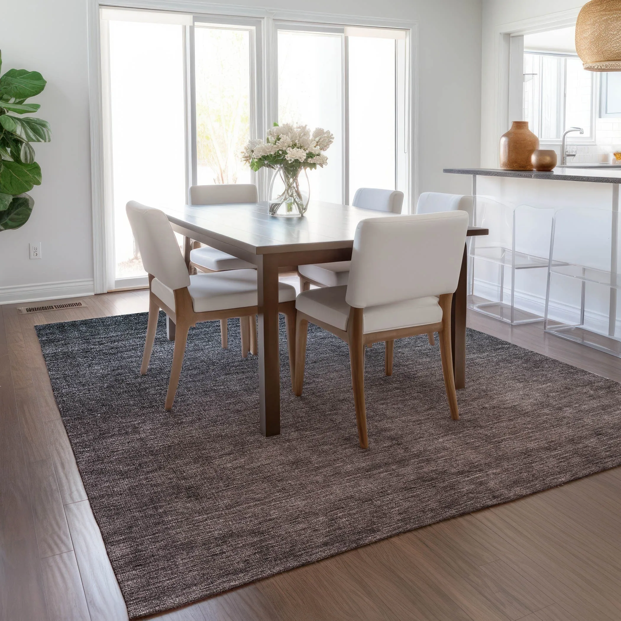 Machine Washable Indoor/ Outdoor Chantille Modern Ombre Rug