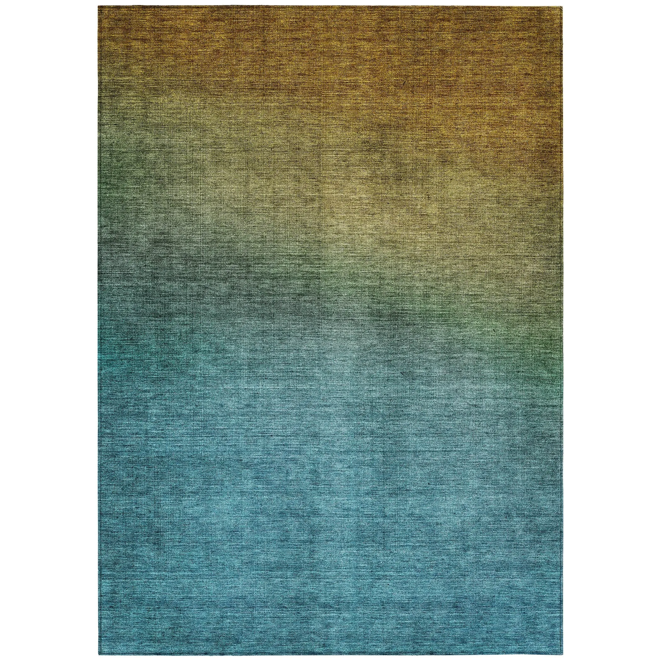 Machine Washable Indoor/ Outdoor Chantille Modern Ombre Rug