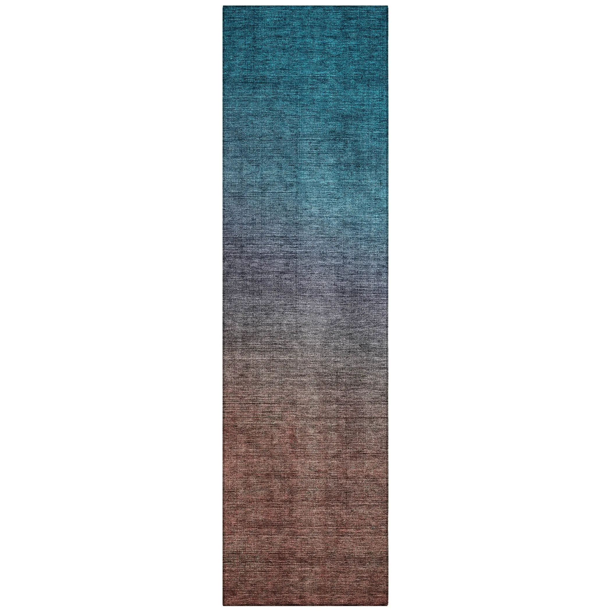 Machine Washable Indoor/ Outdoor Chantille Modern Ombre Rug