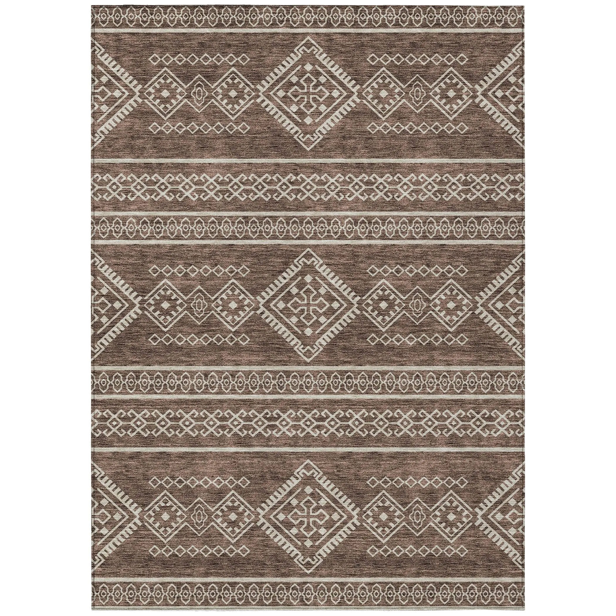 Machine Washable Indoor/ Outdoor Chantille Moroccan Boho Rug