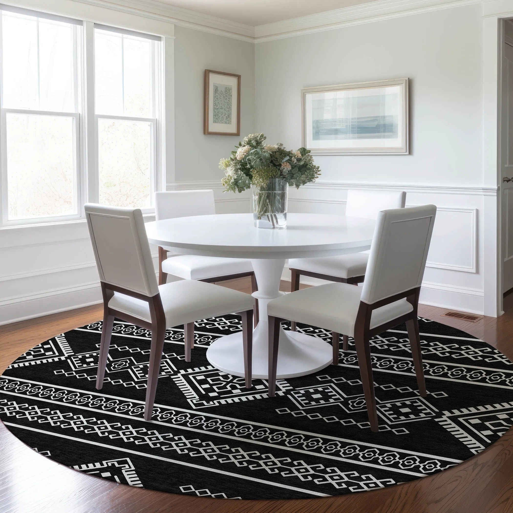 Machine Washable Indoor/ Outdoor Chantille Moroccan Boho Rug