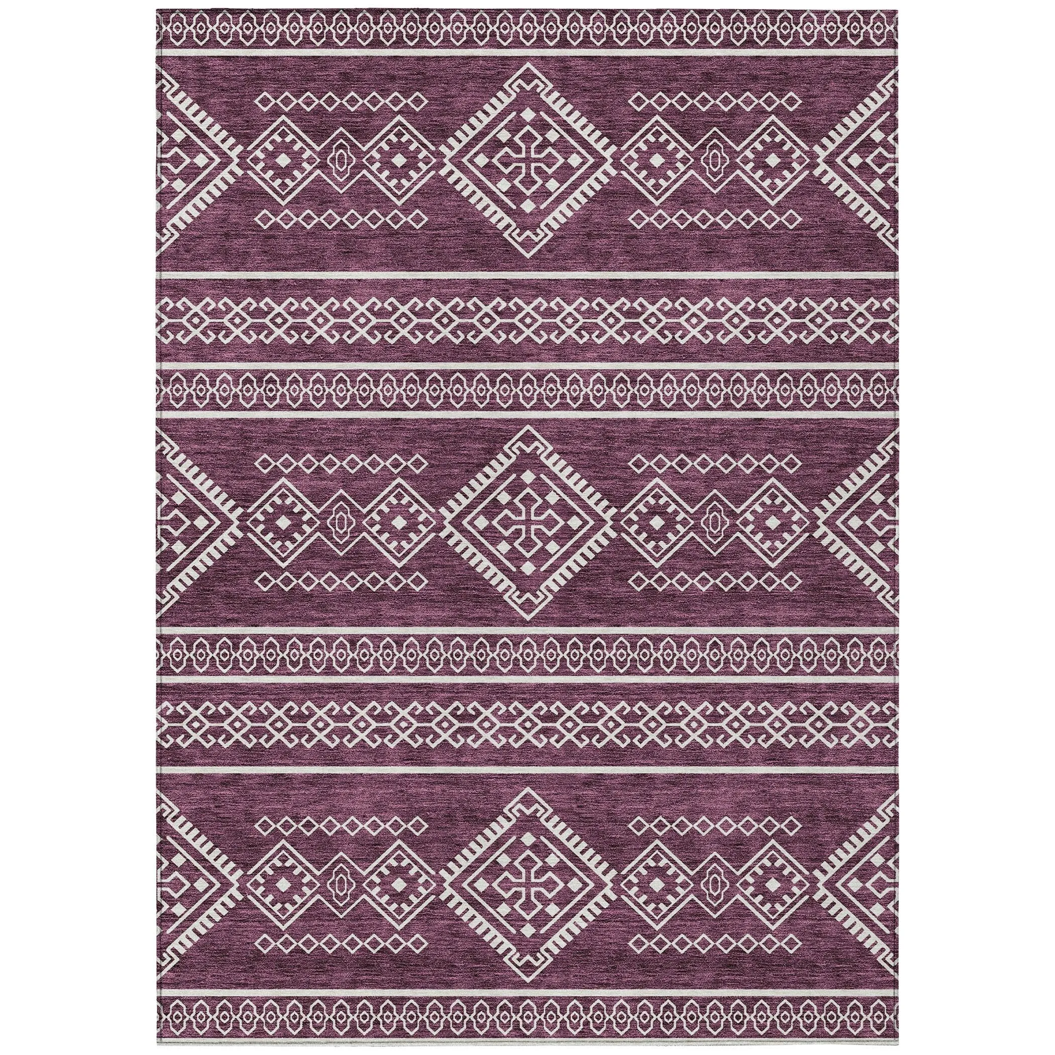 Machine Washable Indoor/ Outdoor Chantille Moroccan Boho Rug