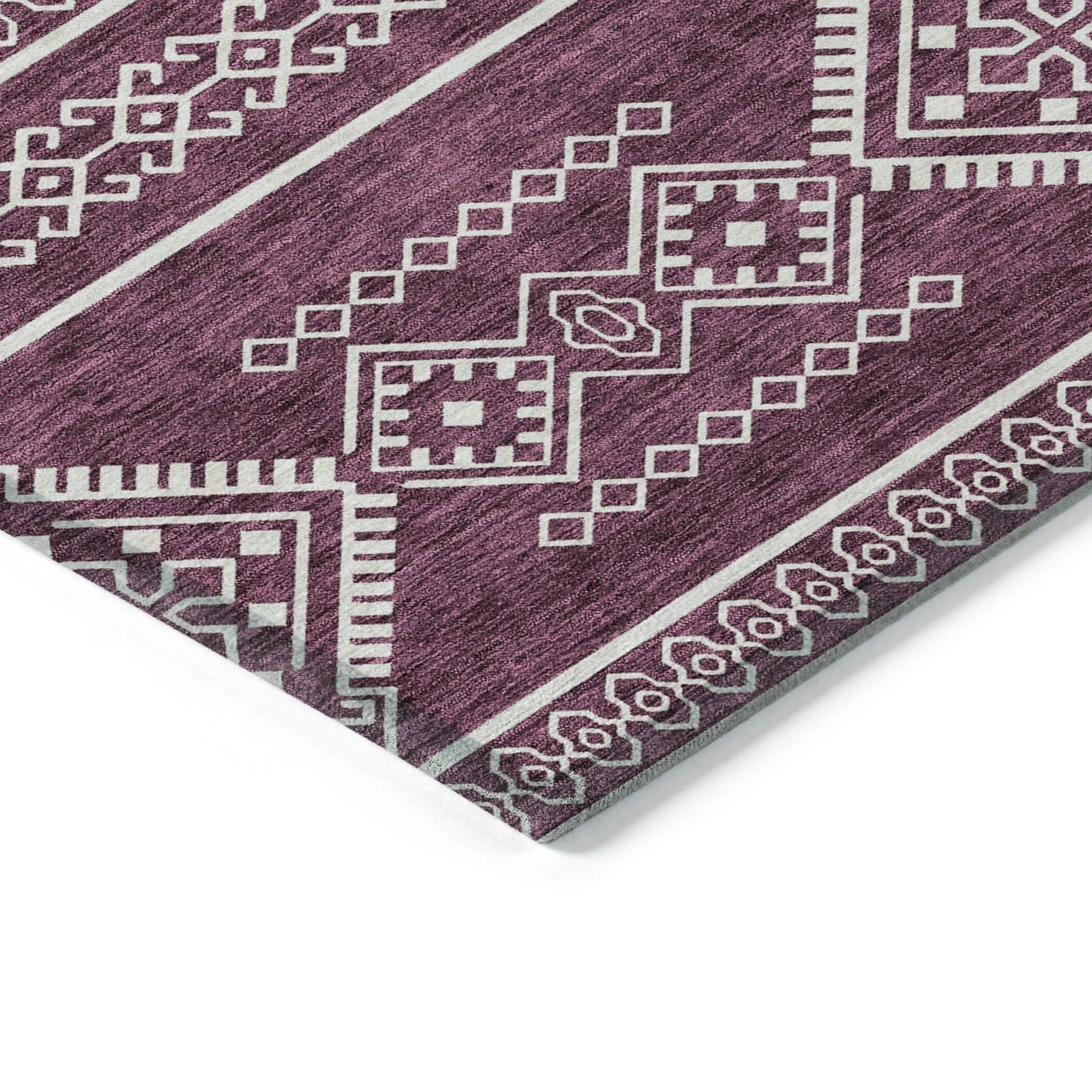 Machine Washable Indoor/ Outdoor Chantille Moroccan Boho Rug