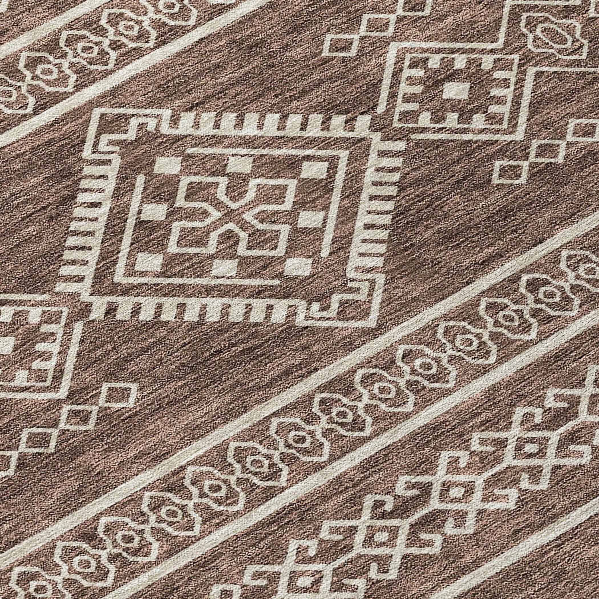 Machine Washable Indoor/ Outdoor Chantille Moroccan Boho Rug