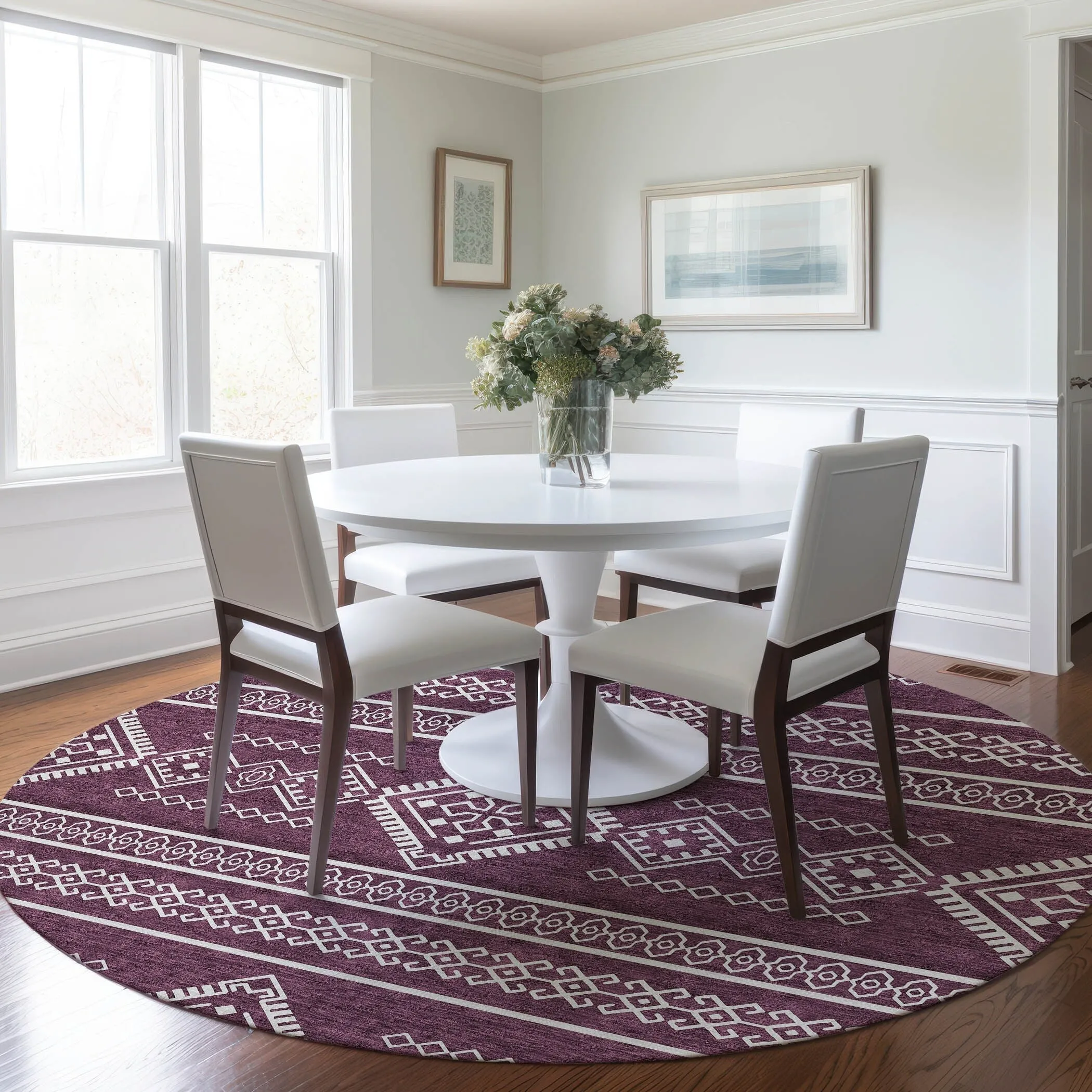 Machine Washable Indoor/ Outdoor Chantille Moroccan Boho Rug