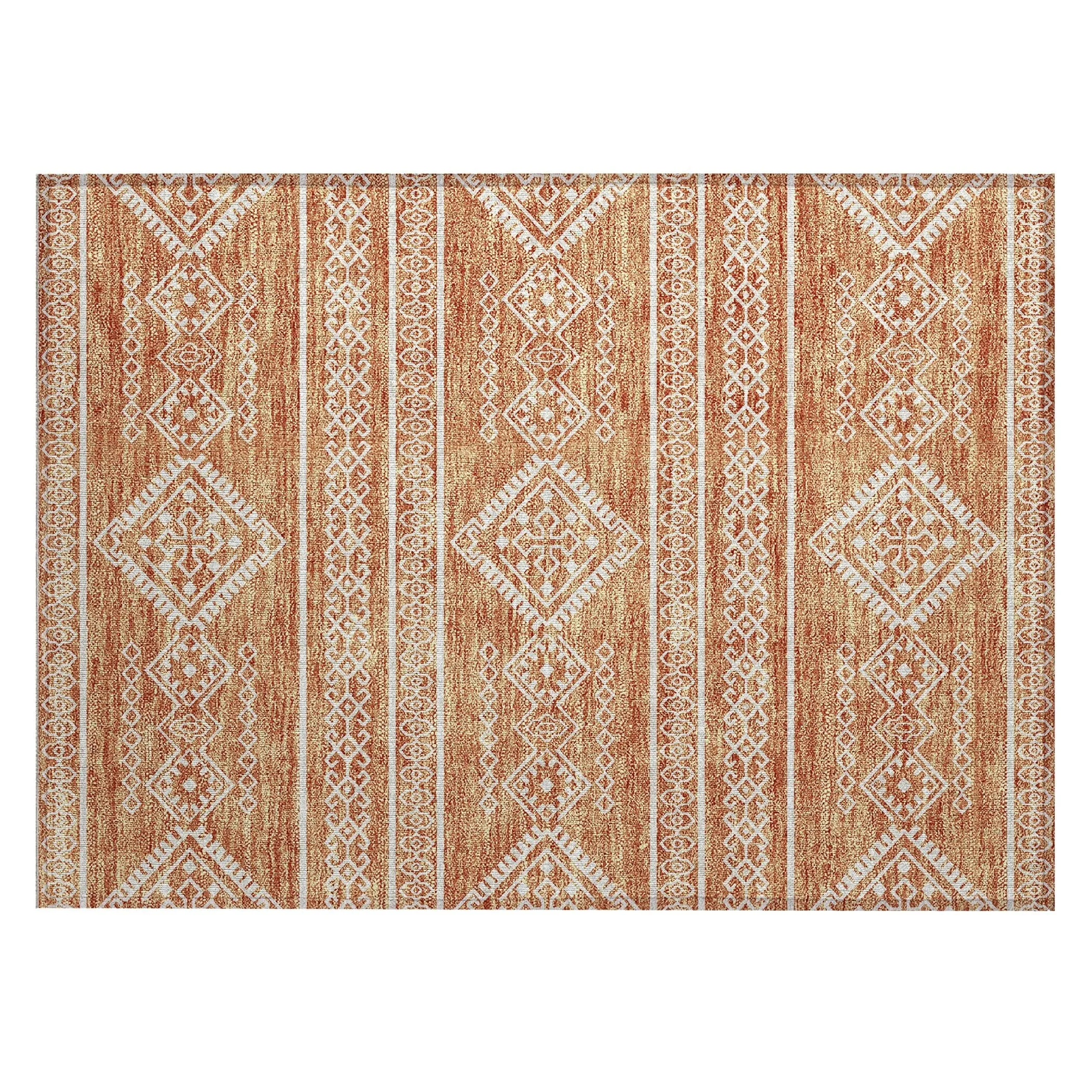 Machine Washable Indoor/ Outdoor Chantille Moroccan Boho Rug