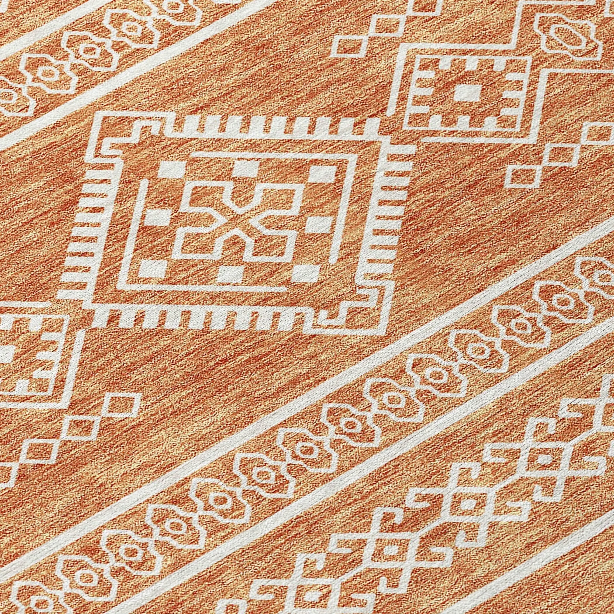 Machine Washable Indoor/ Outdoor Chantille Moroccan Boho Rug