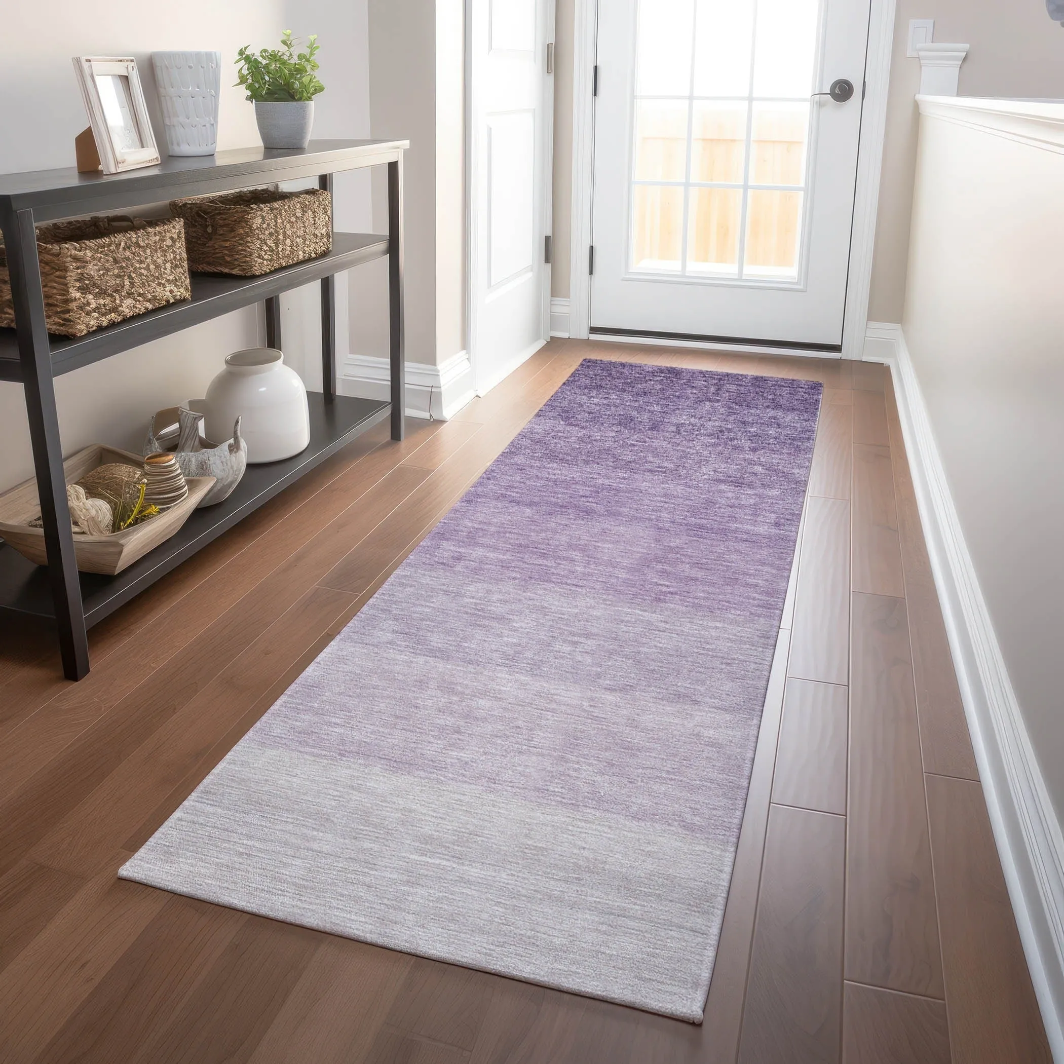 Machine Washable Indoor/ Outdoor Chantille Ombre Solid Rug