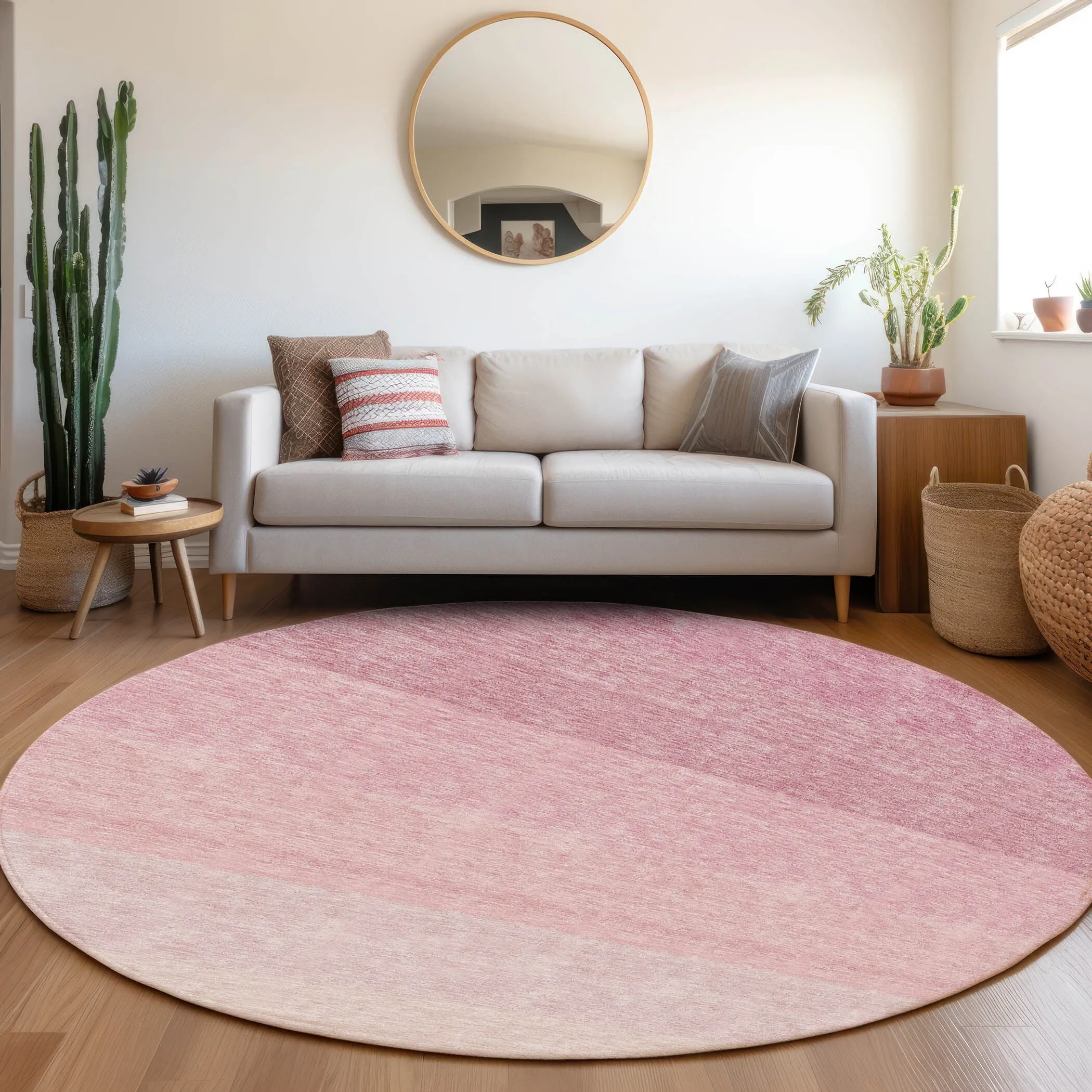 Machine Washable Indoor/ Outdoor Chantille Ombre Solid Rug