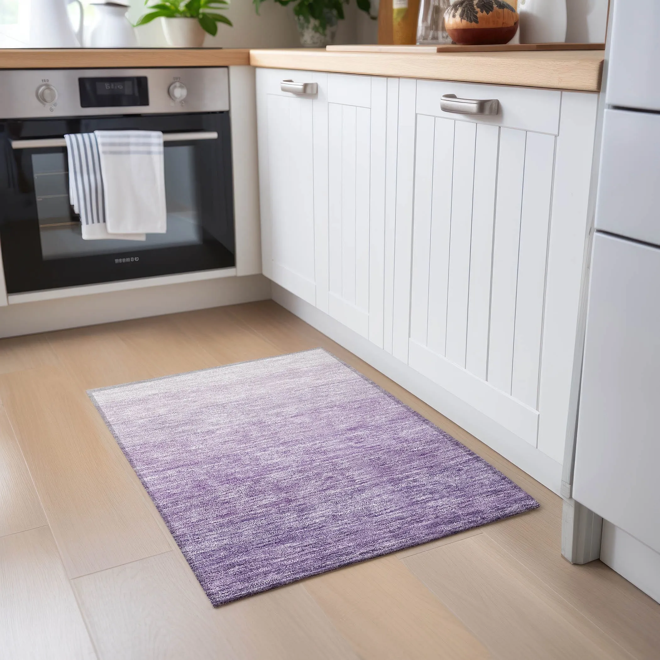 Machine Washable Indoor/ Outdoor Chantille Ombre Solid Rug